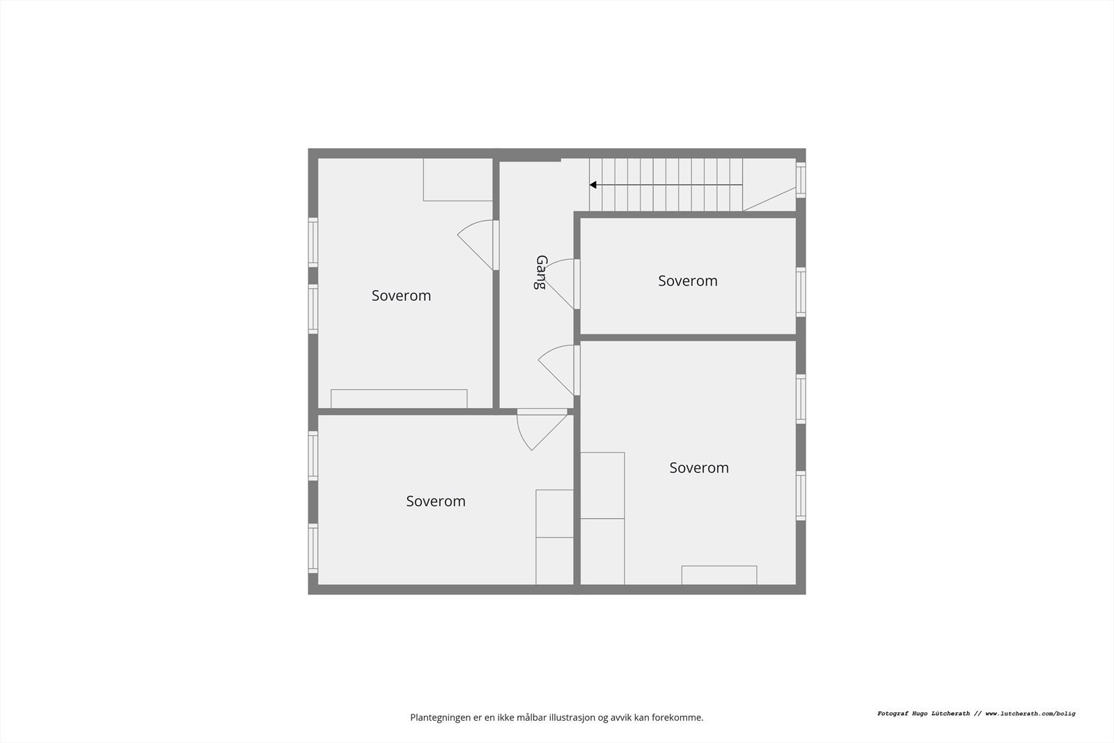 Planskisse loftsetasje. Galleribilde