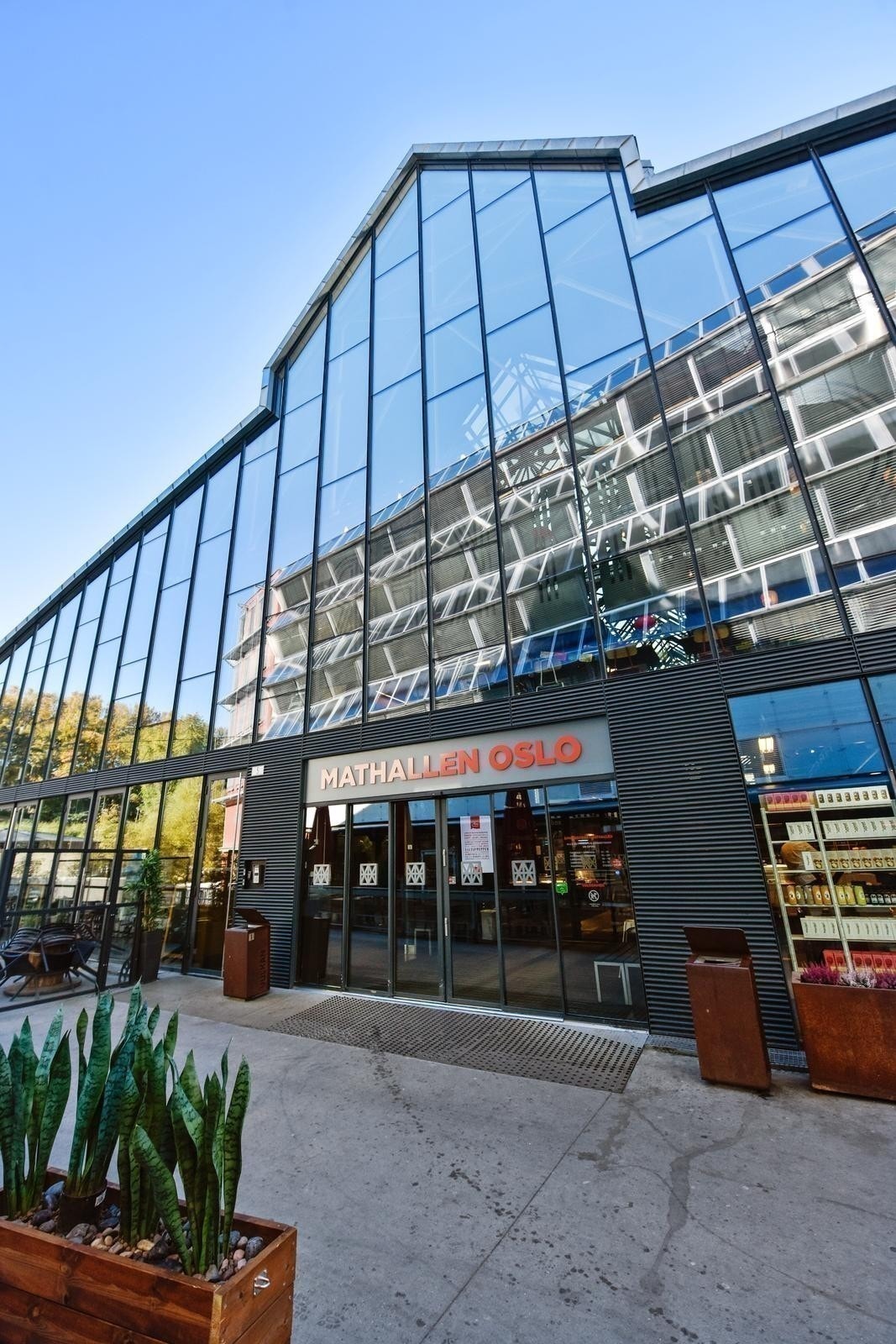 Hyggelige Mathallen på Vulkan et senter for matkultur Galleribilde