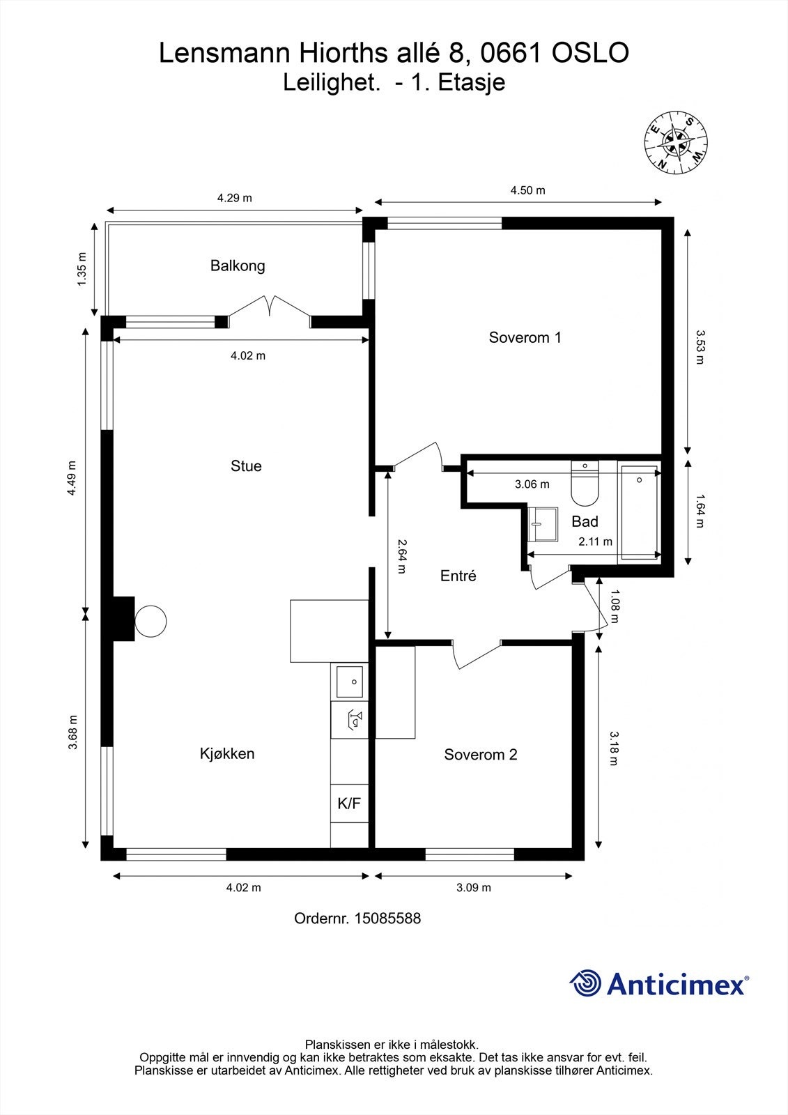 Plantegning Galleribilde
