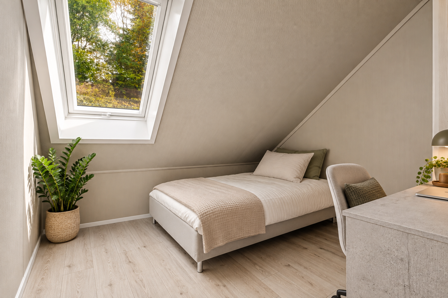 De to soverommene på loftet er på ca. 6 og 5,7 m². Galleribilde
