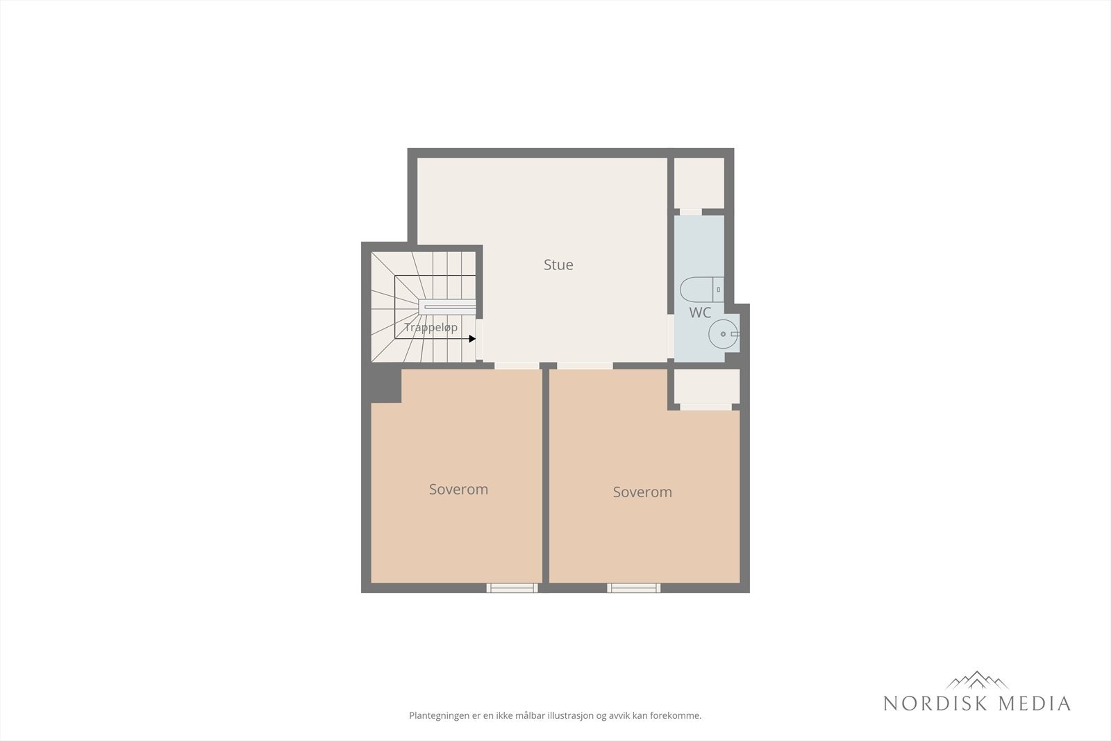 Plantegning loftsetasje Galleribilde