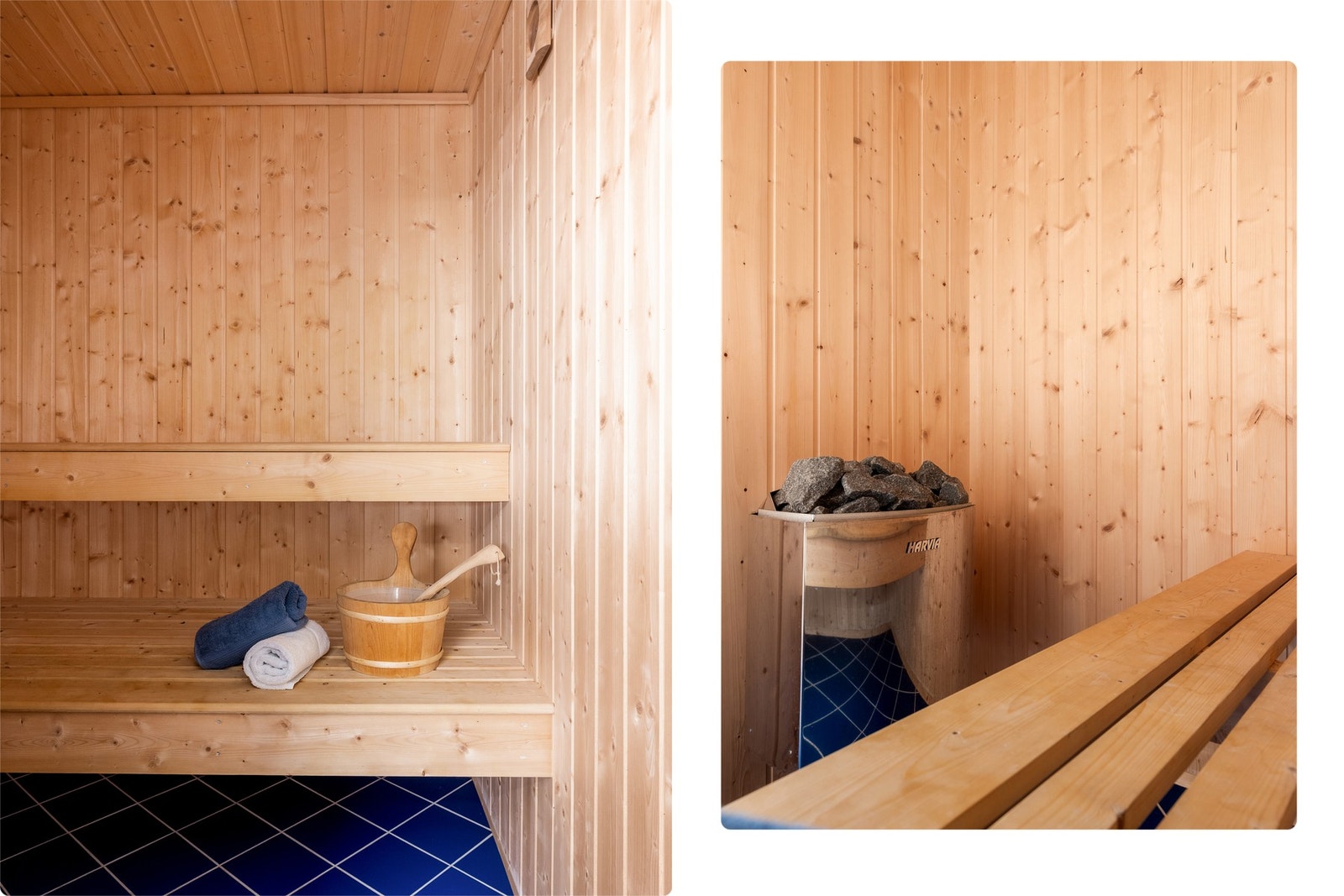Saunaen ligger i tilknytning til badet og tilfører denne delen av huset en ekstra kvalitet. Galleribilde