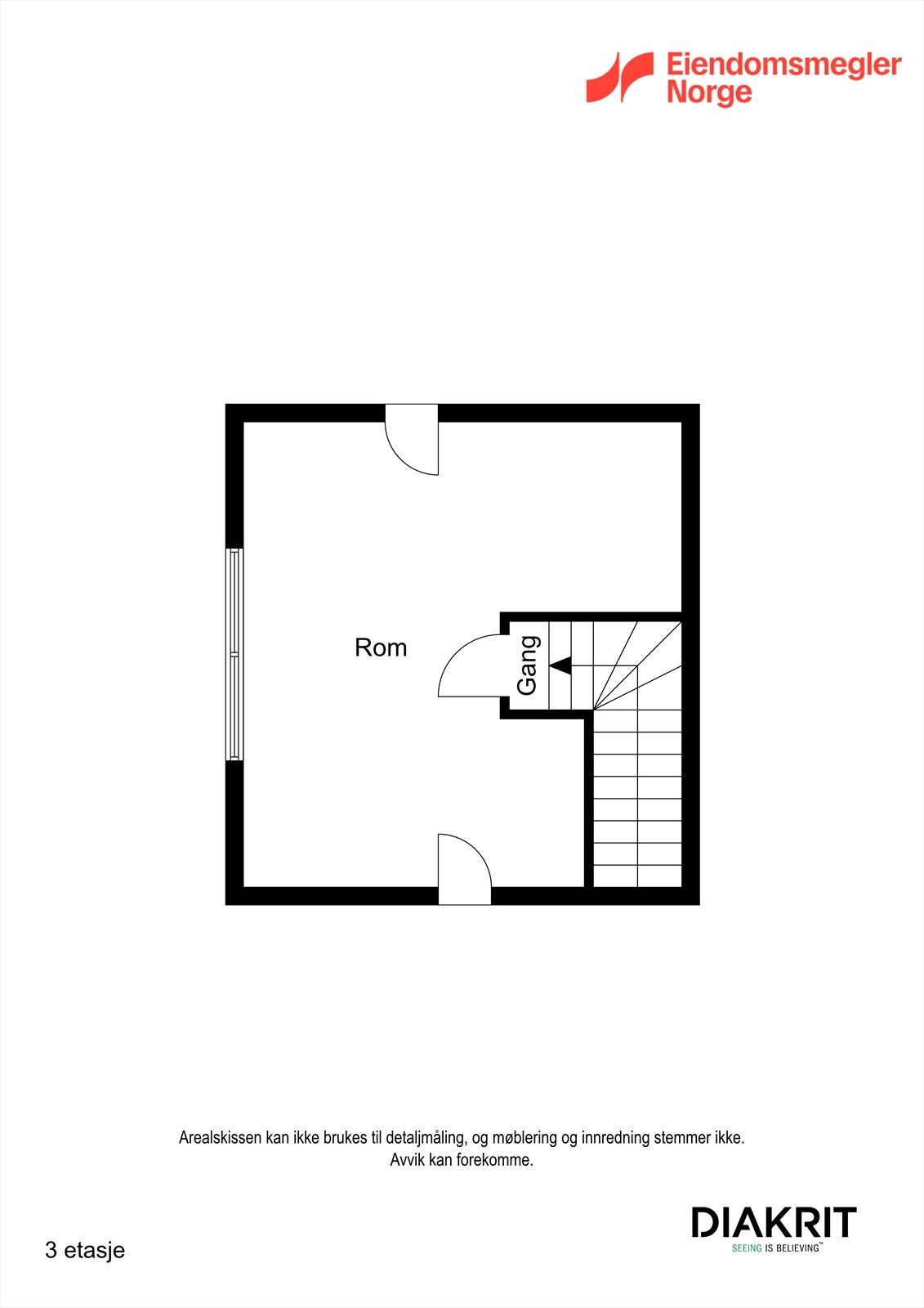 Plantegning 3. etasje Galleribilde