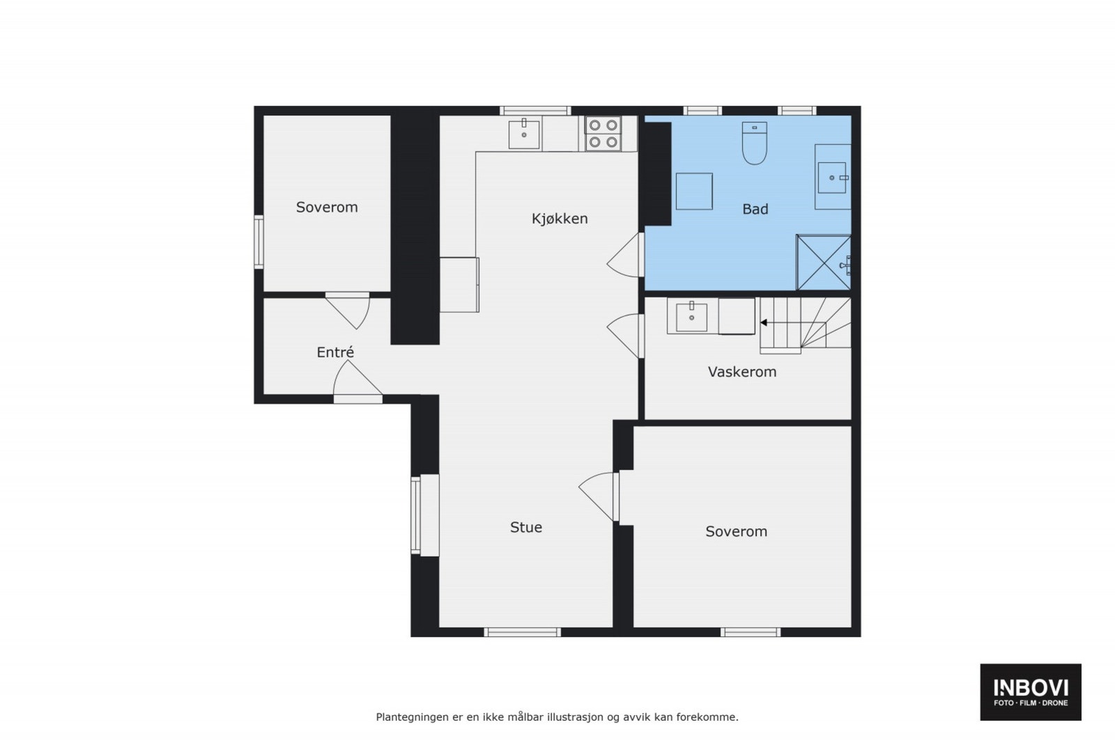 Plantegning hybel Galleribilde