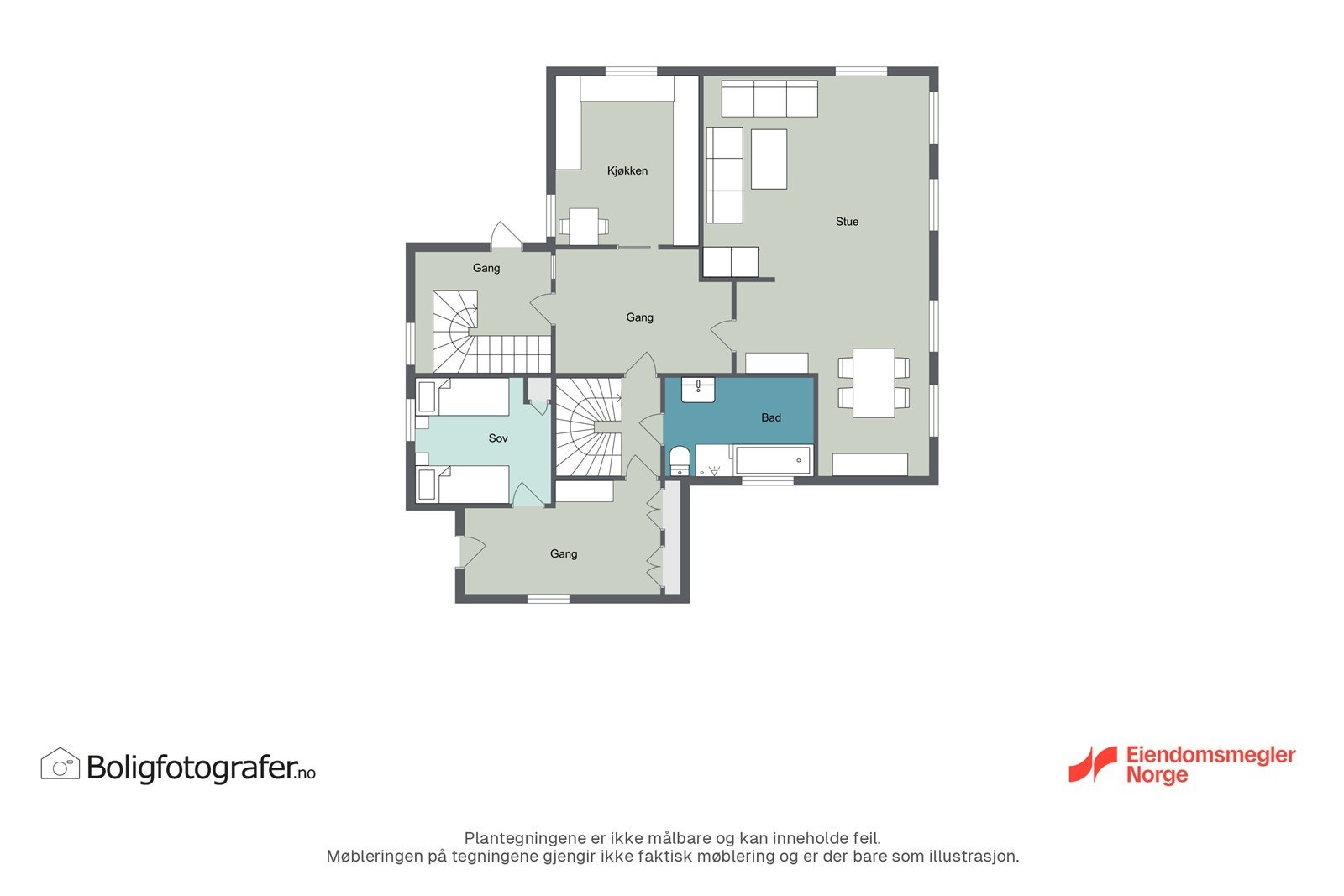 Plantegning 1. etasje Galleribilde
