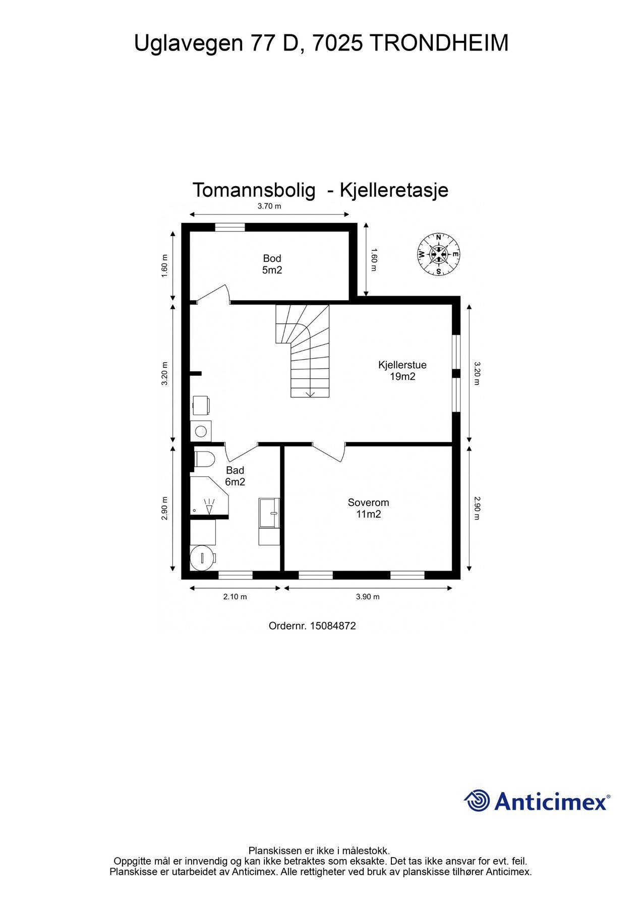 Plantegning kjeller. Galleribilde