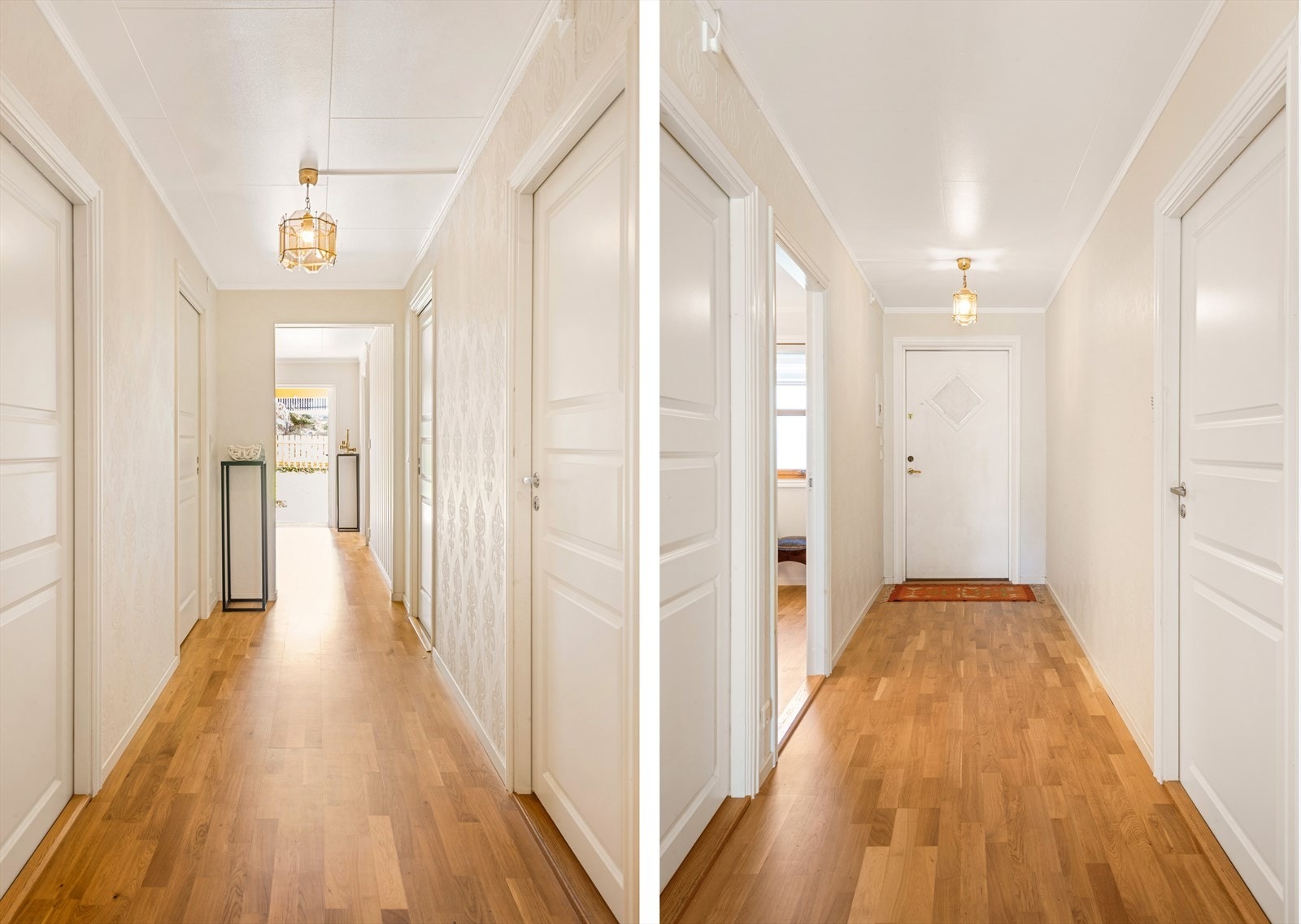 Innbydende entre med plass til oppbevaring av yttertøy og sko. Galleribilde
