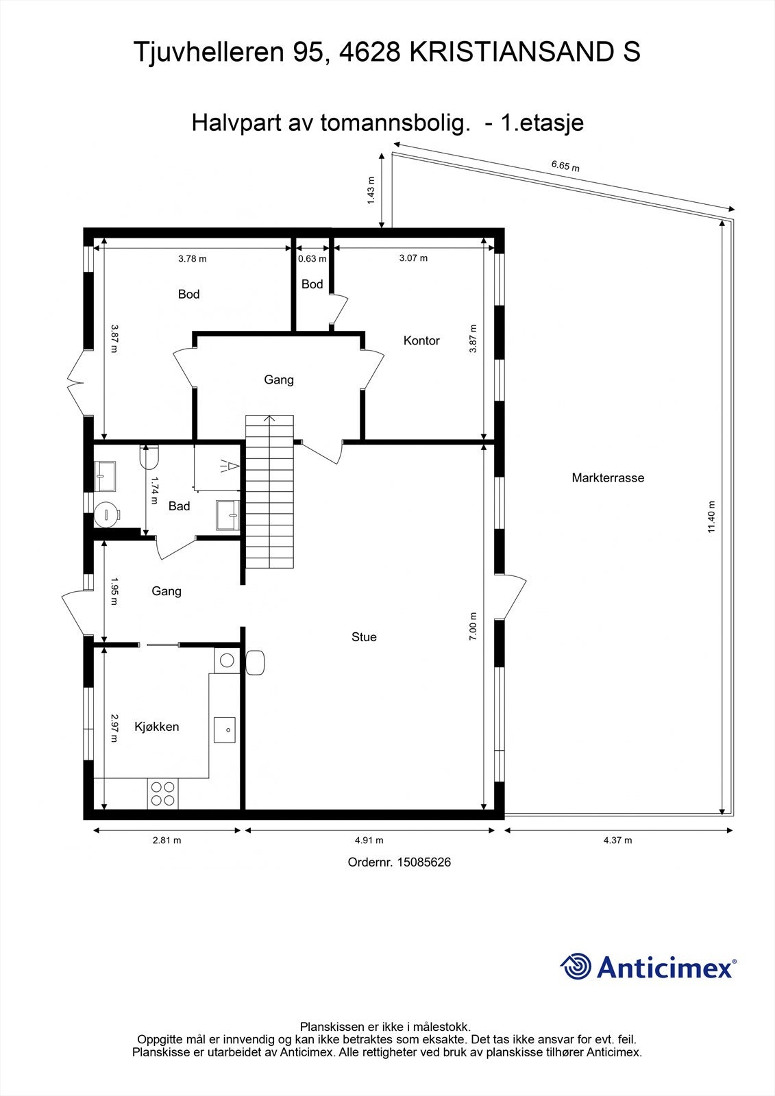 Plantegning - 1.etasje Galleribilde