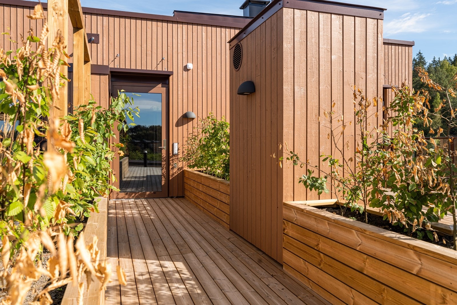 I tillegg til egen balkong har beboerne tilgang til felles takterrasse i 8. etasje. Galleribilde