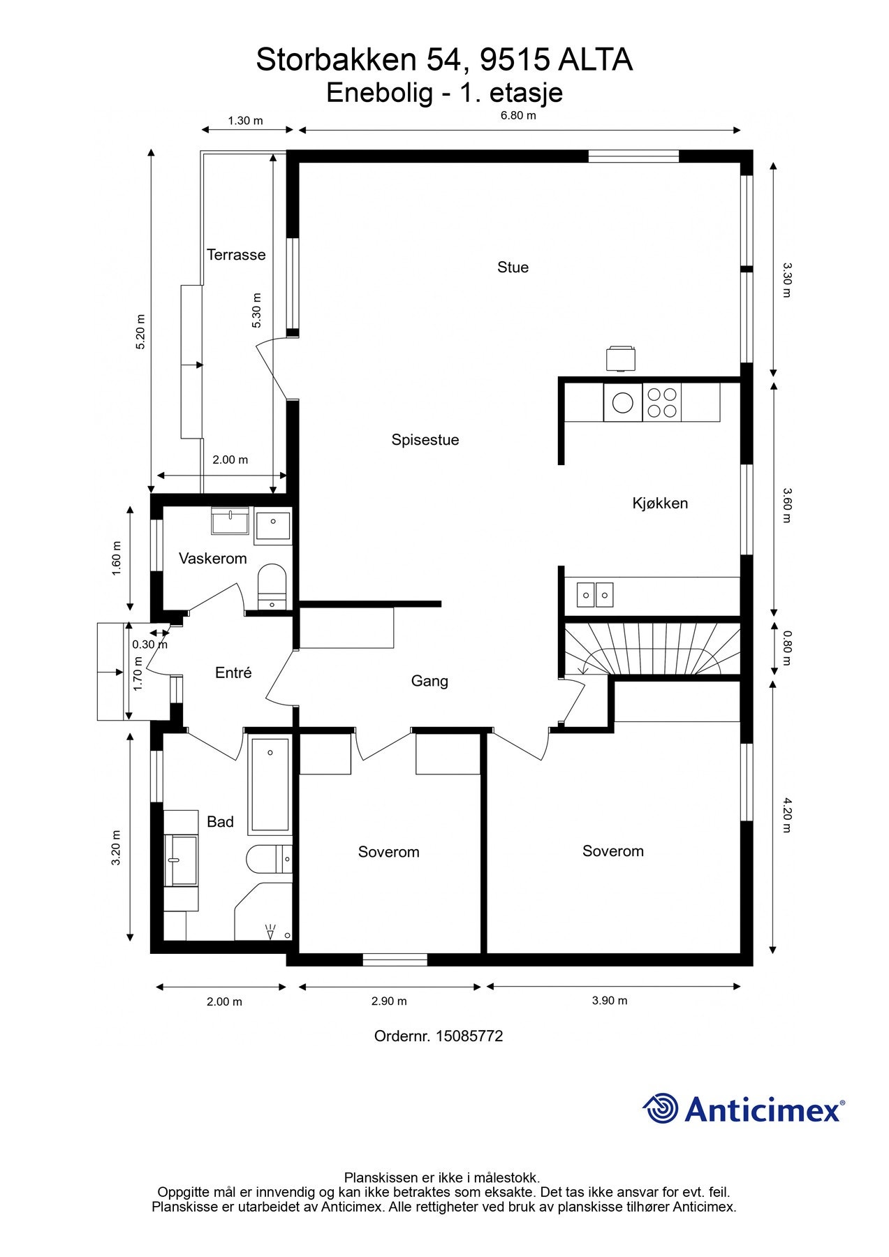 Plantegning for 1. etasje. Galleribilde