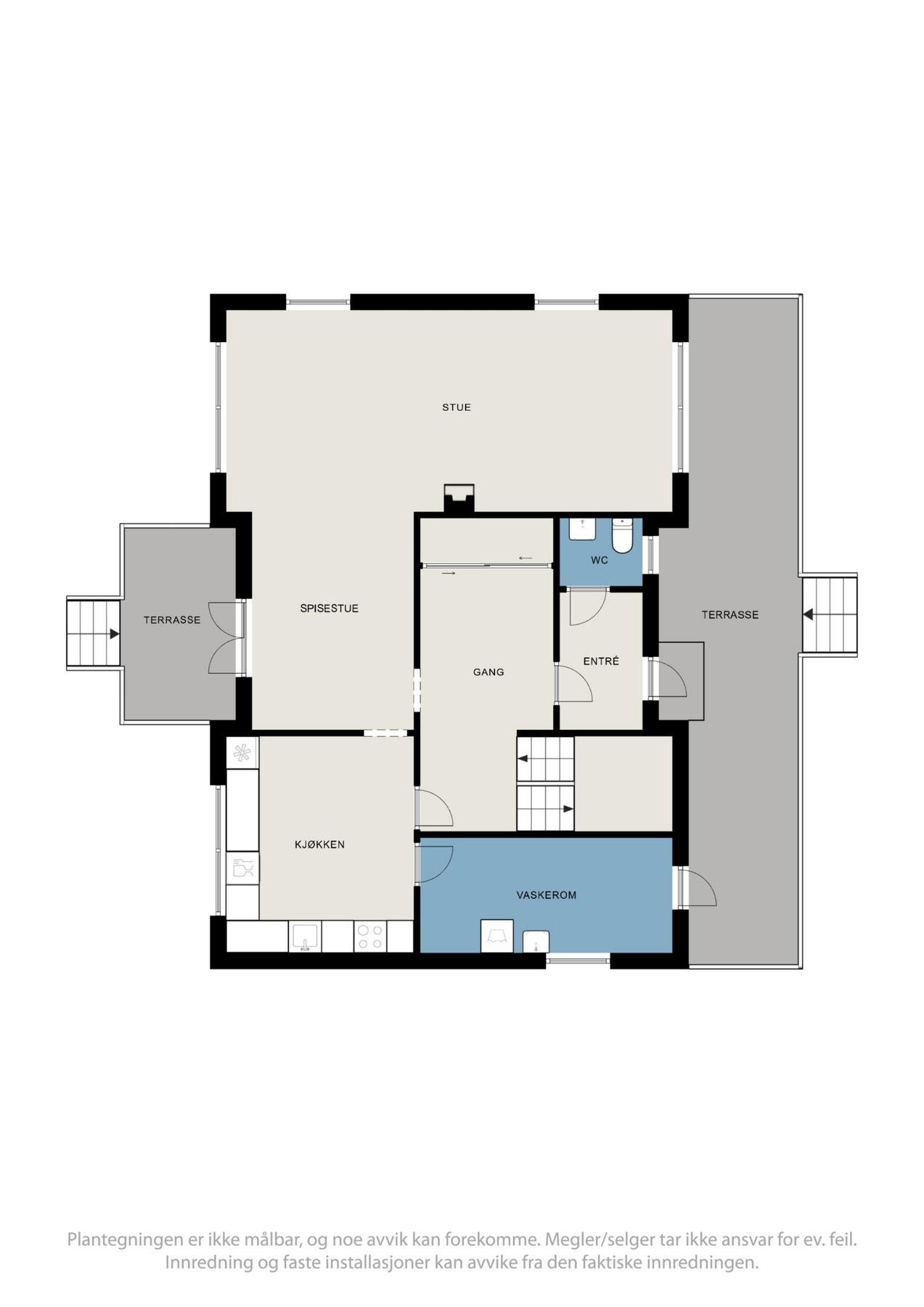 Plantegning 1. etasje Galleribilde