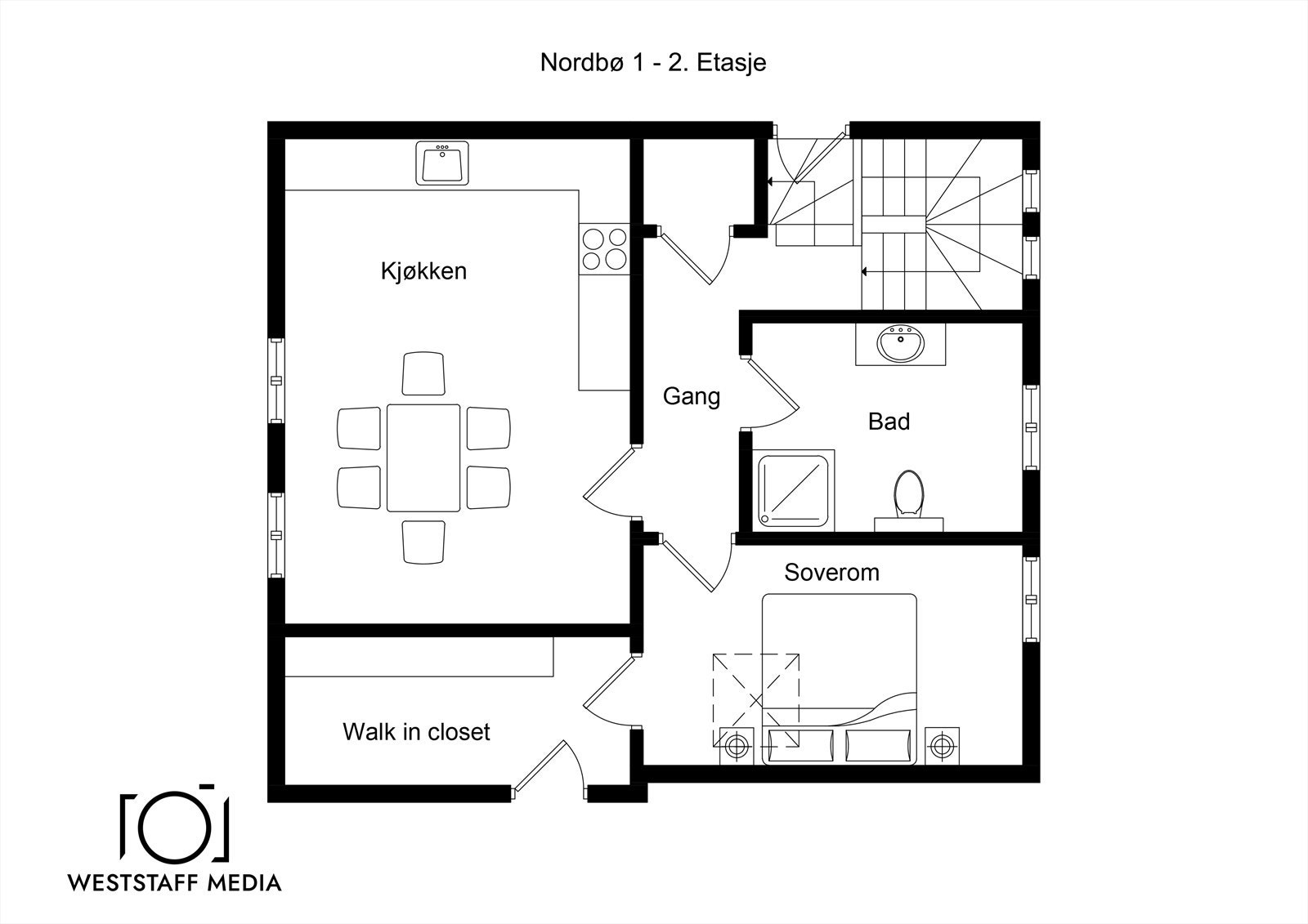 Plantegning | Nordbø 1 - 2. etasje Galleribilde