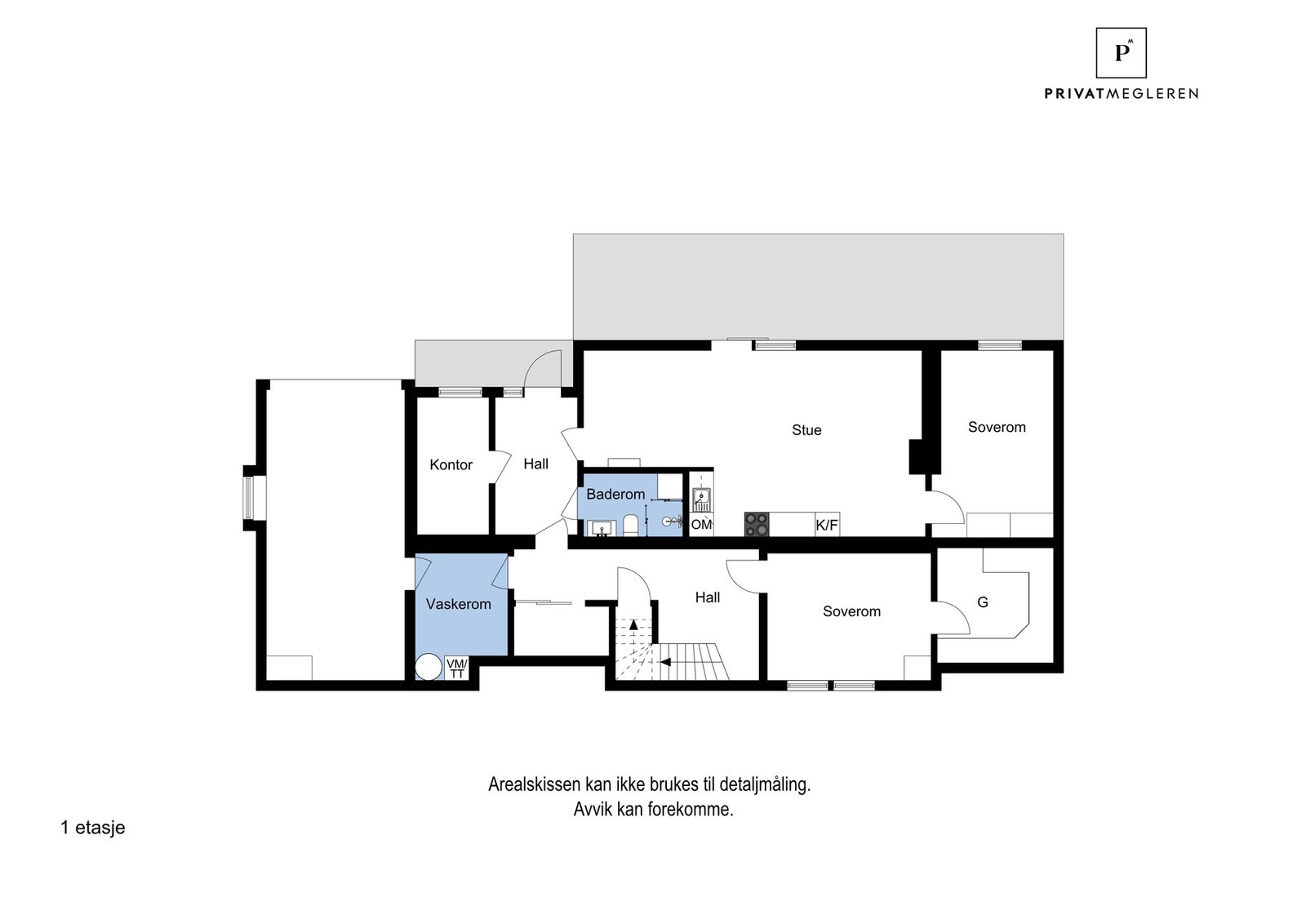 Plantegning 1. etasje Galleribilde