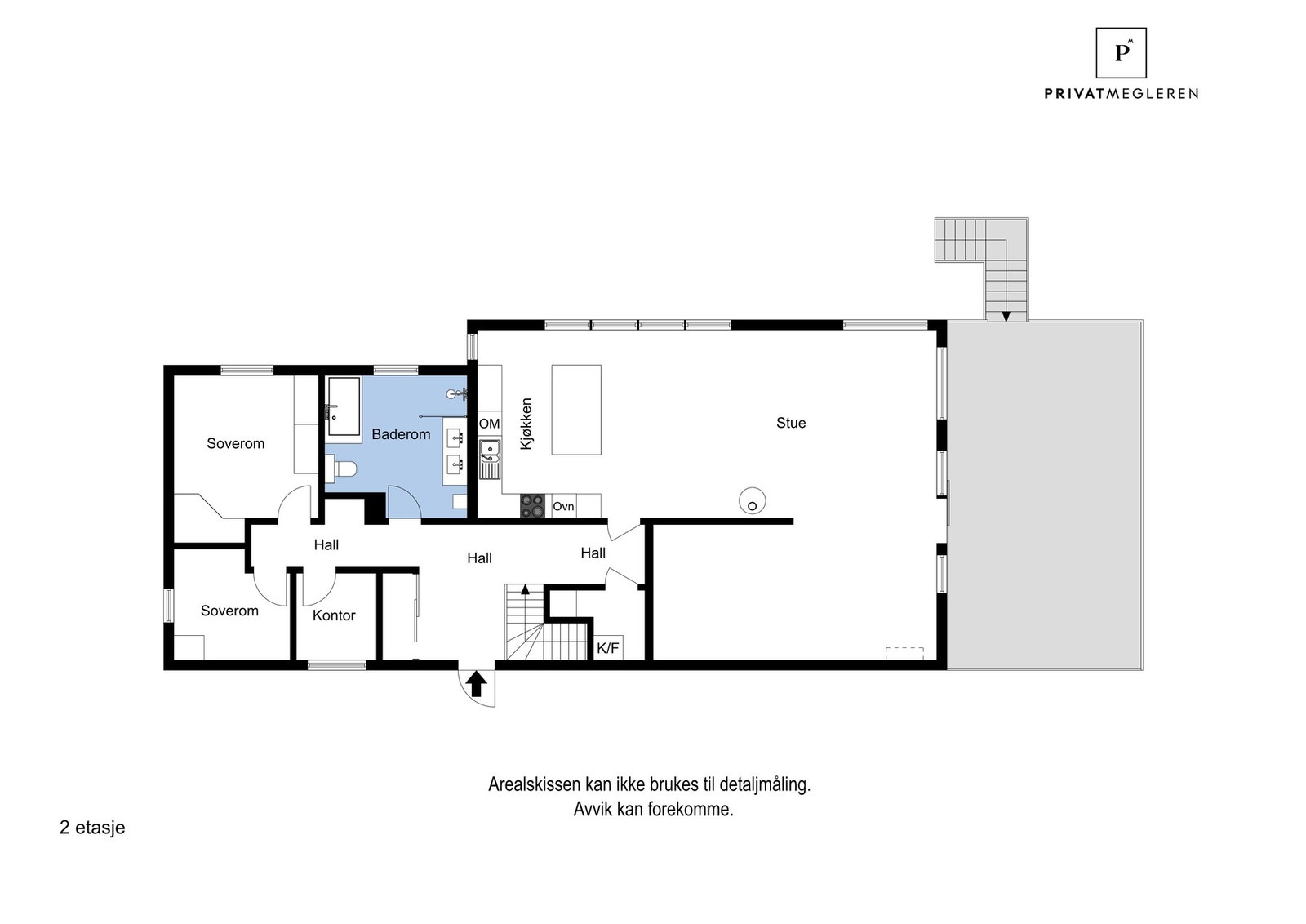 Plantegning 2. etasje Galleribilde