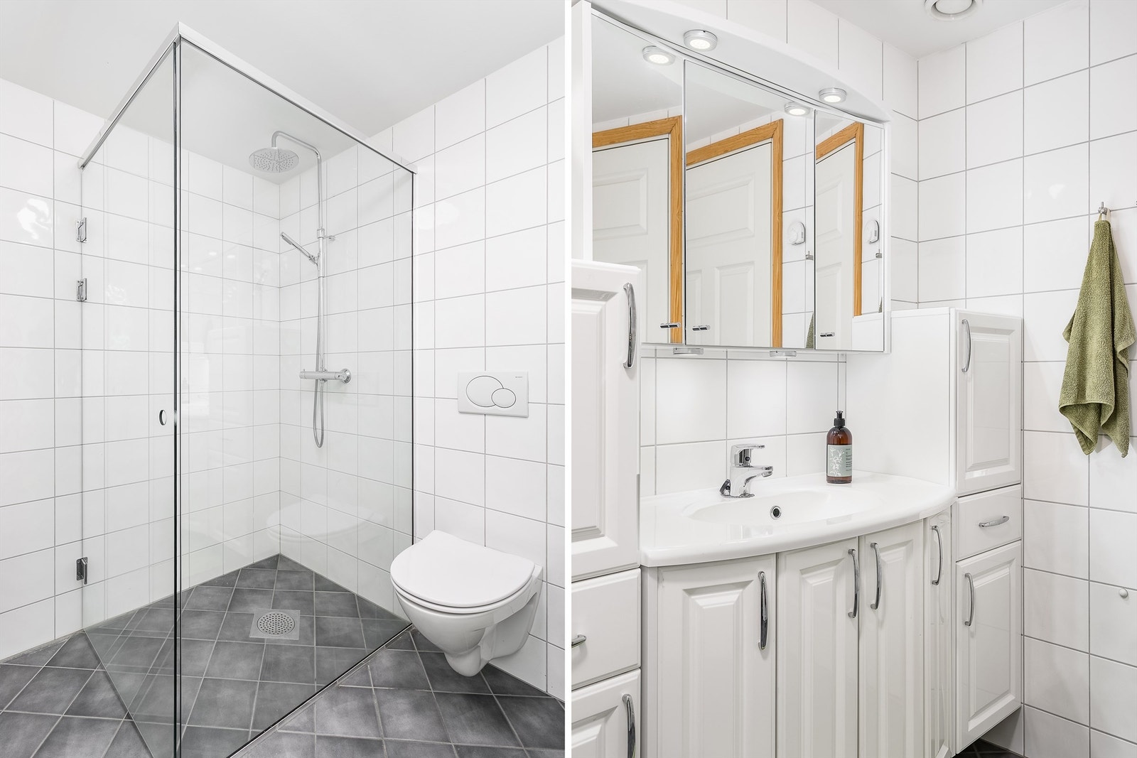 Håndklær og baderomseffekter finnes det en rekke oppbevaringsmuligheter for på badet. Galleribilde