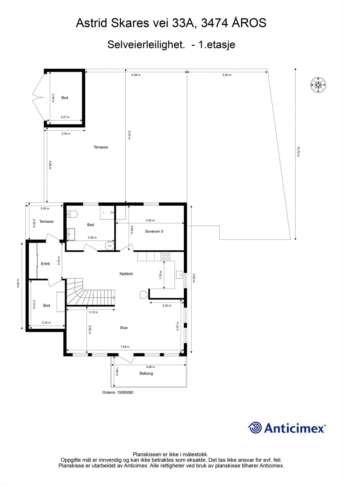 Plantegning 1.etg Galleribilde