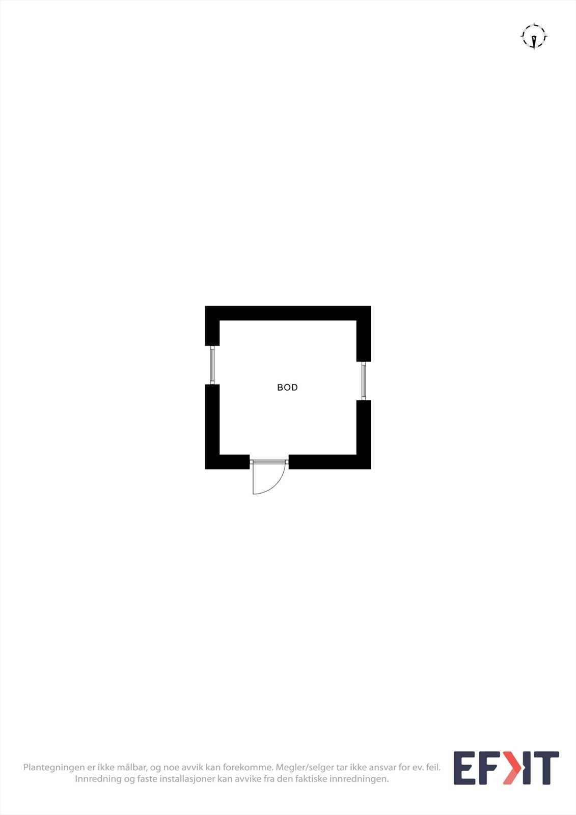 Plantegning uthus/bod. Galleribilde