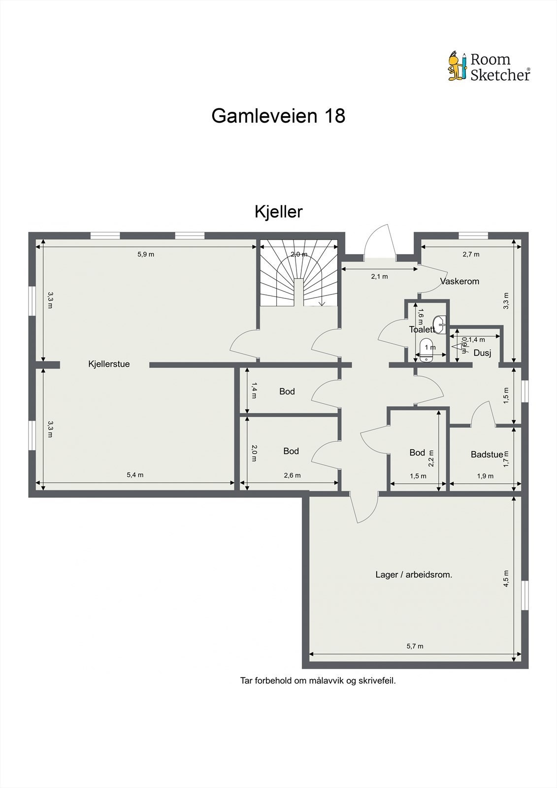 - Plantegning kjeller - Galleribilde