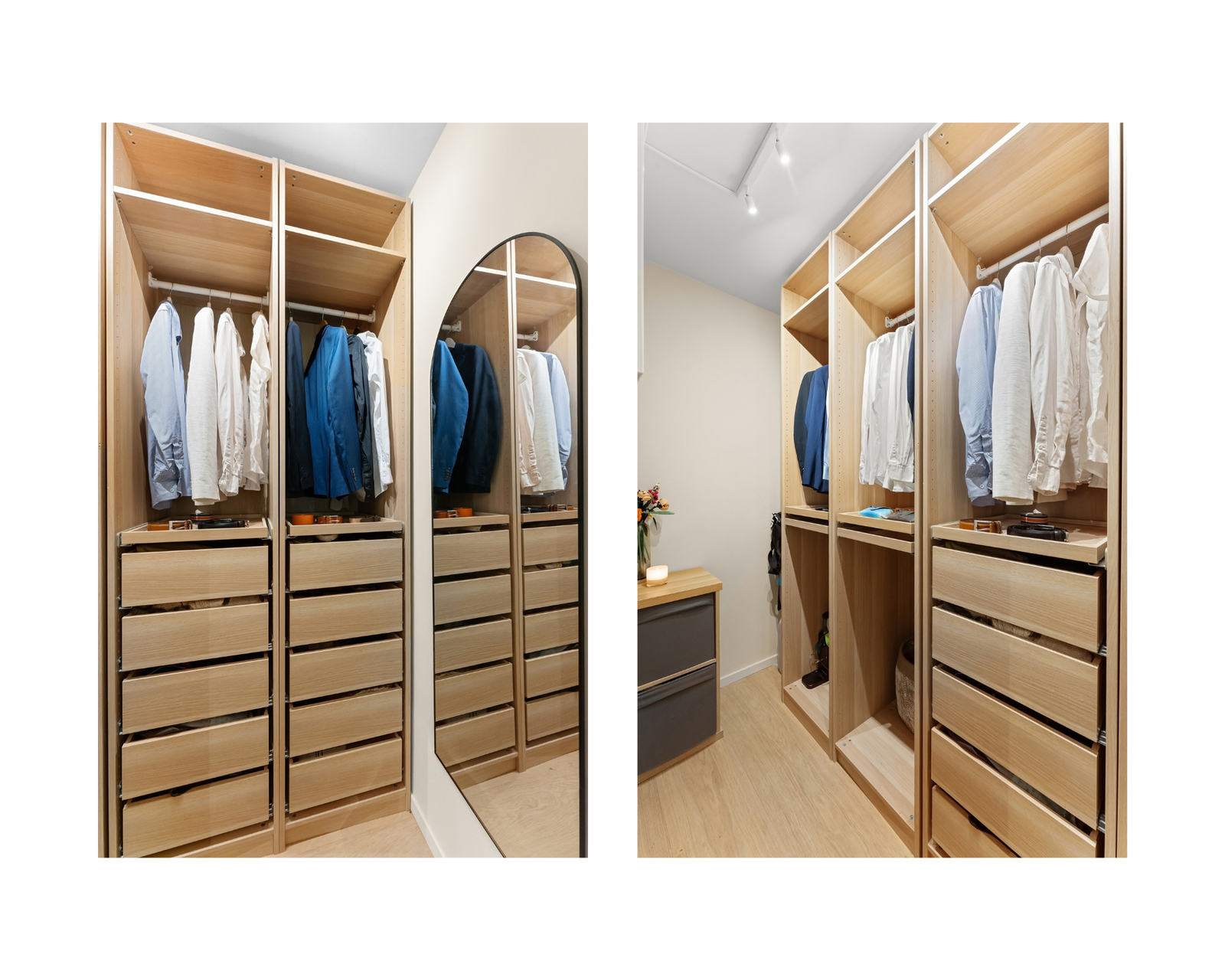 Videre får du ytterligere garderobeplass i eget walk-in-closet Galleribilde
