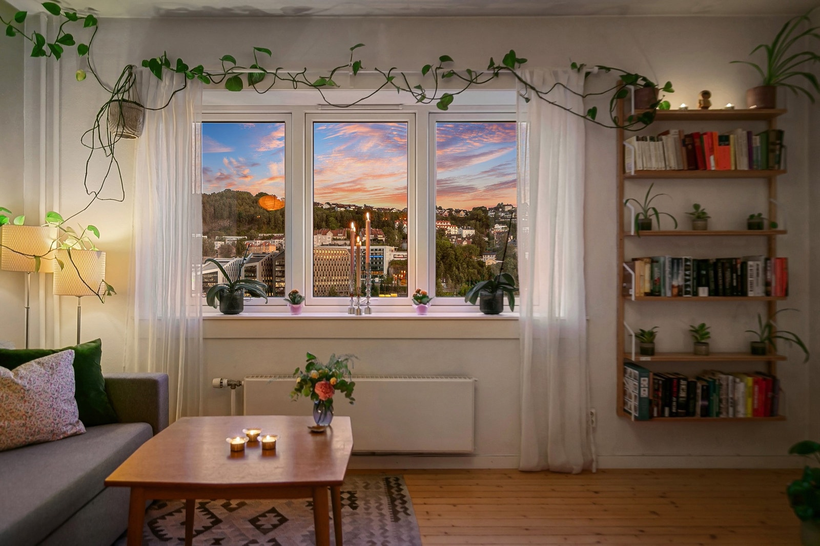 Utsikt fra stuevinduet. Galleribilde