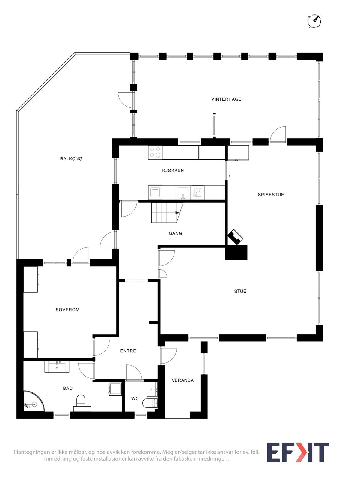 Plantegning 1. etasje Galleribilde
