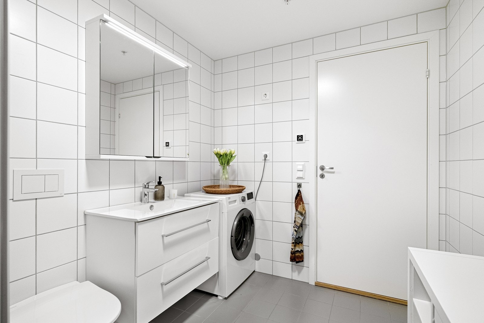 Det er også opplegg for vaskemaskin og tørketrommel. Galleribilde