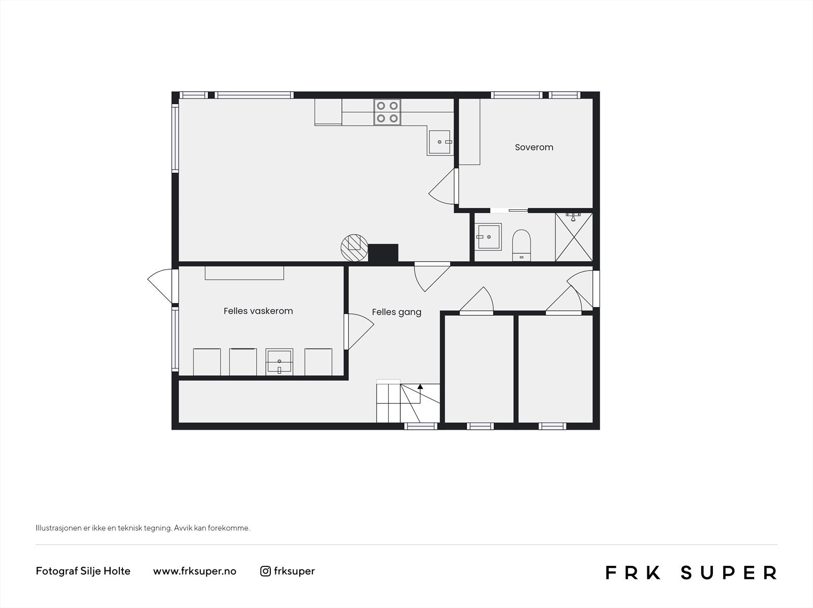Underetasjen er målt til 32 m² BRA-i. Galleribilde