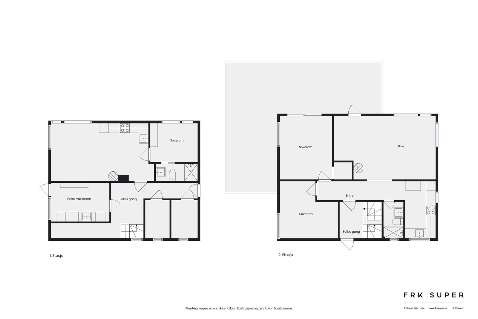 Boligen går over to to plan, med et totalt internt bruksareal (BRA-i) på 102 m². Galleribilde