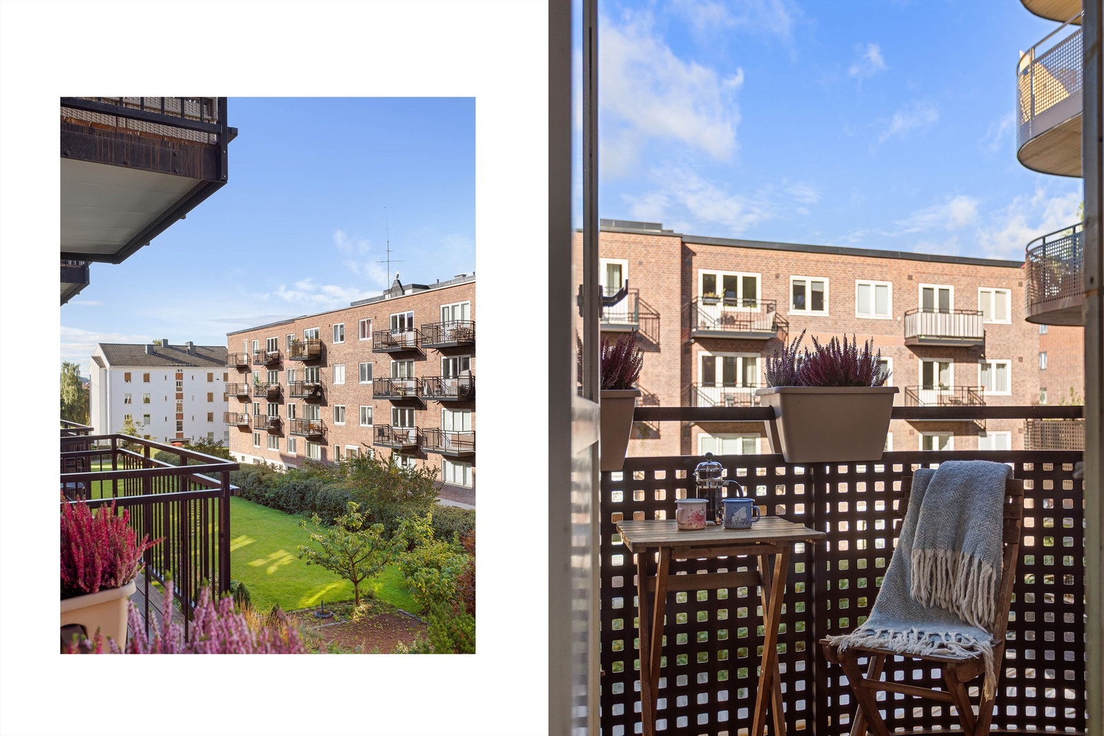 Skjermet beliggenhet i indre gårdsrom med grønne omgivelser. Galleribilde