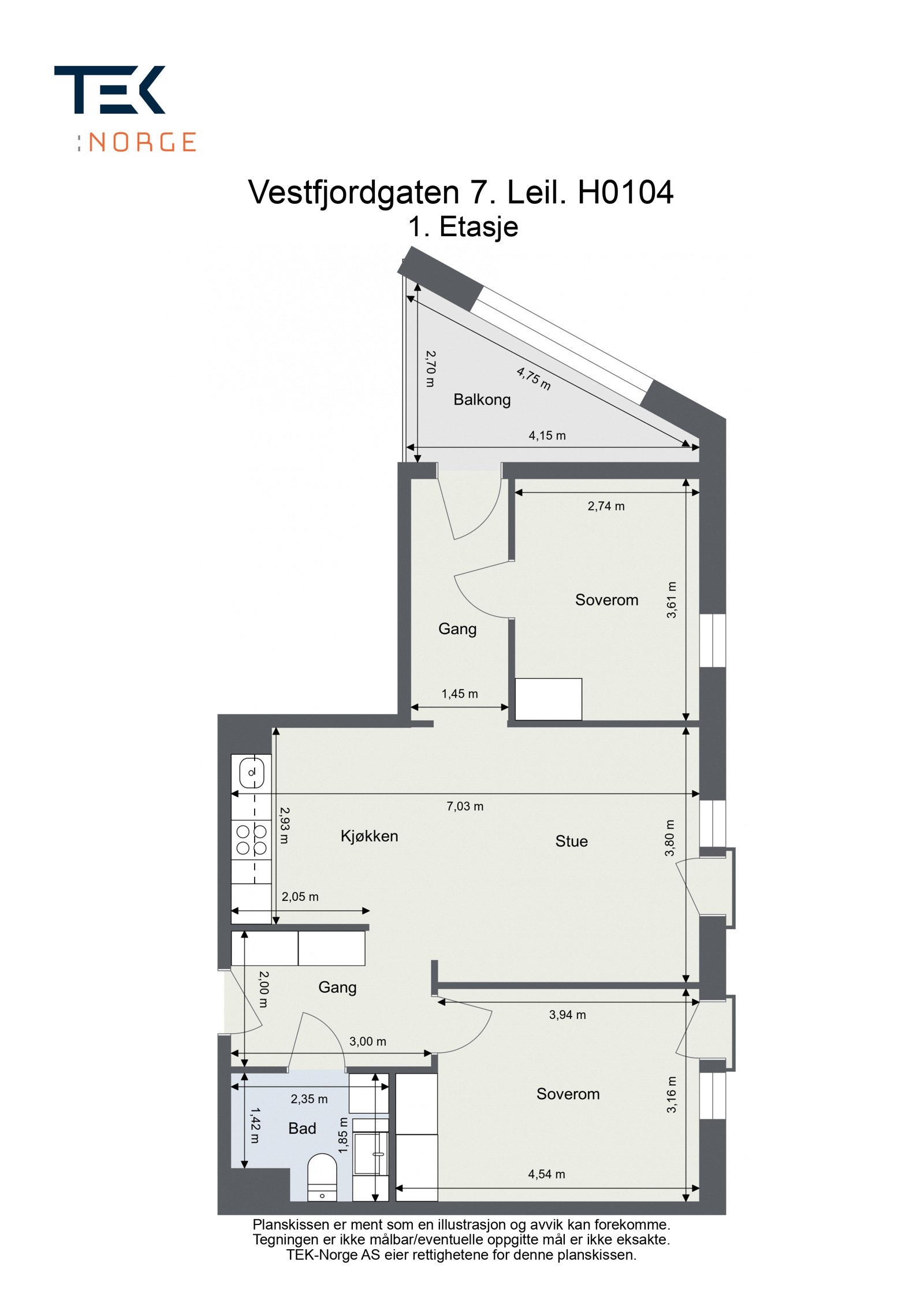 Plantegning 1. Etasje Galleribilde