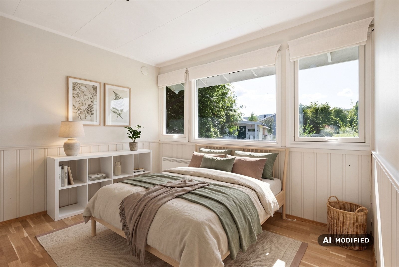 Soverom med digital styling som er ment som en illustrasjon. Galleribilde