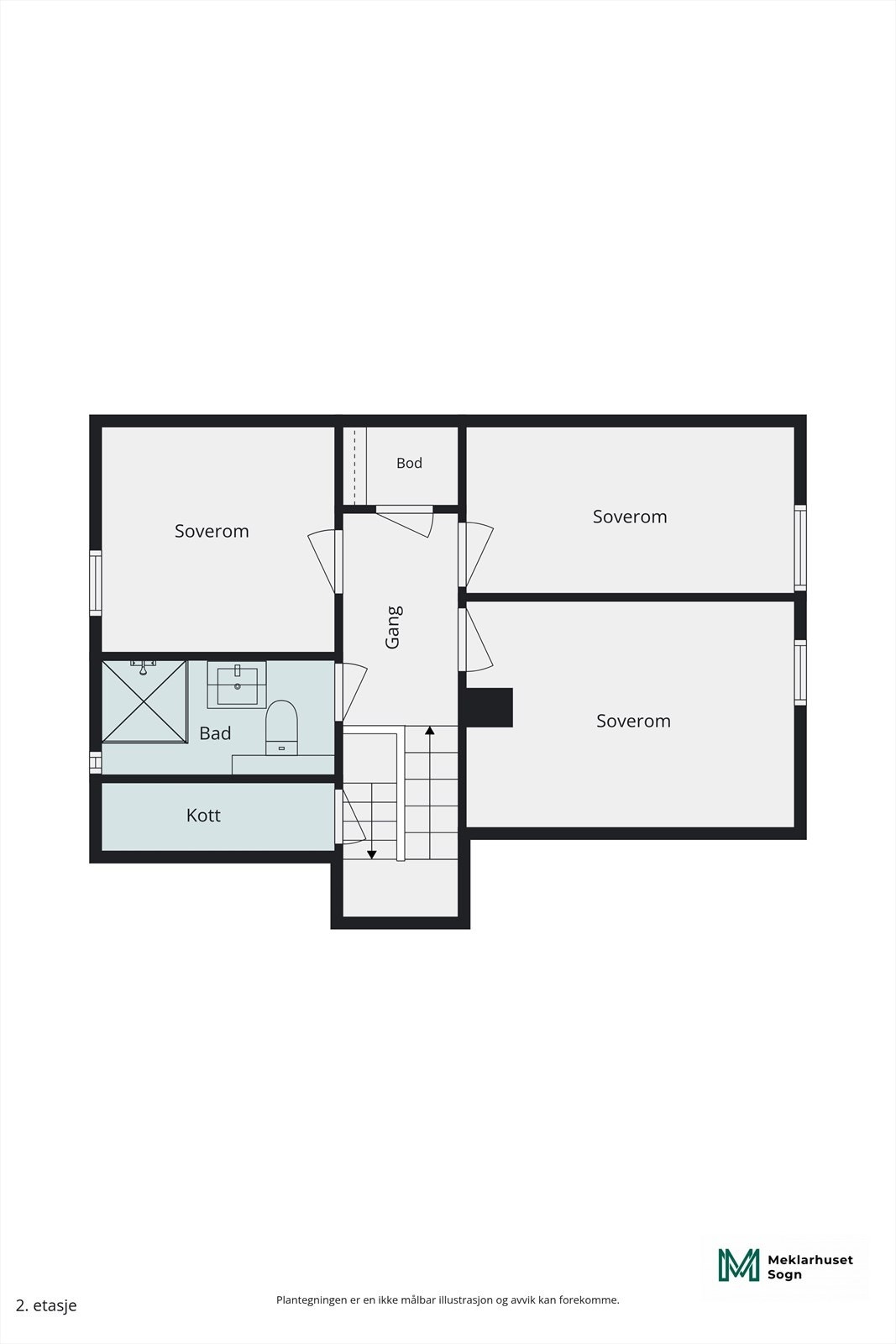 Planteikning 2D Loft. Galleribilde