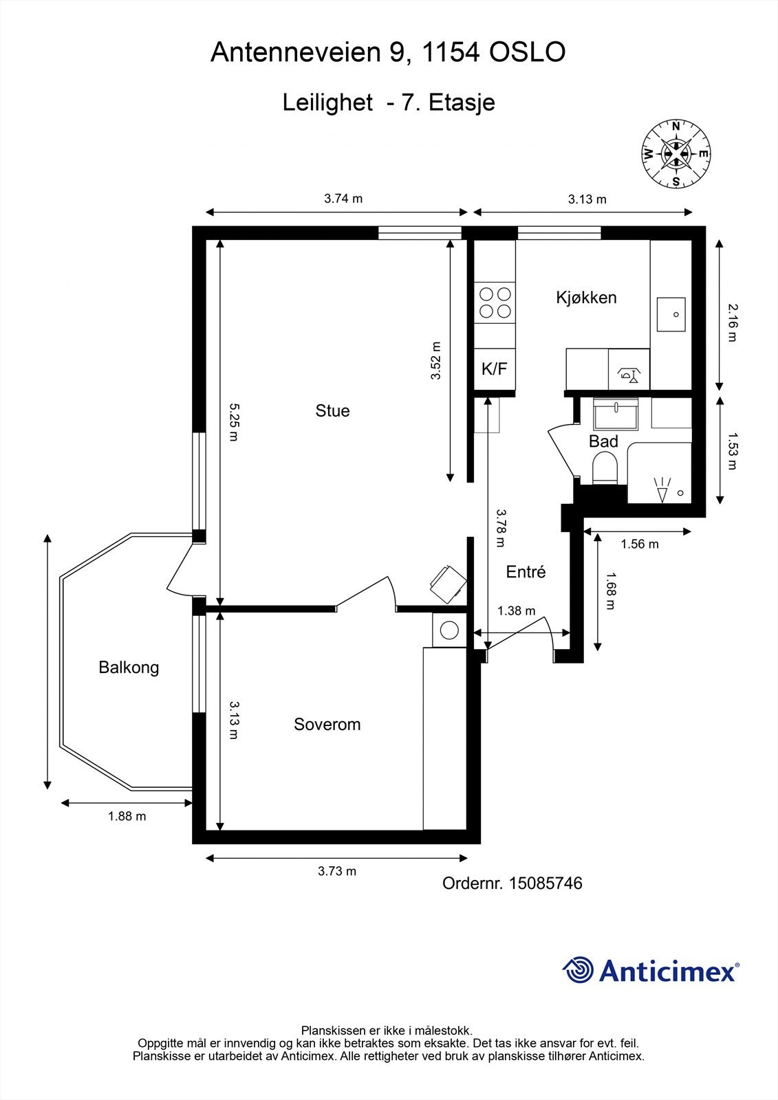 Plantegning 7. etasje Galleribilde