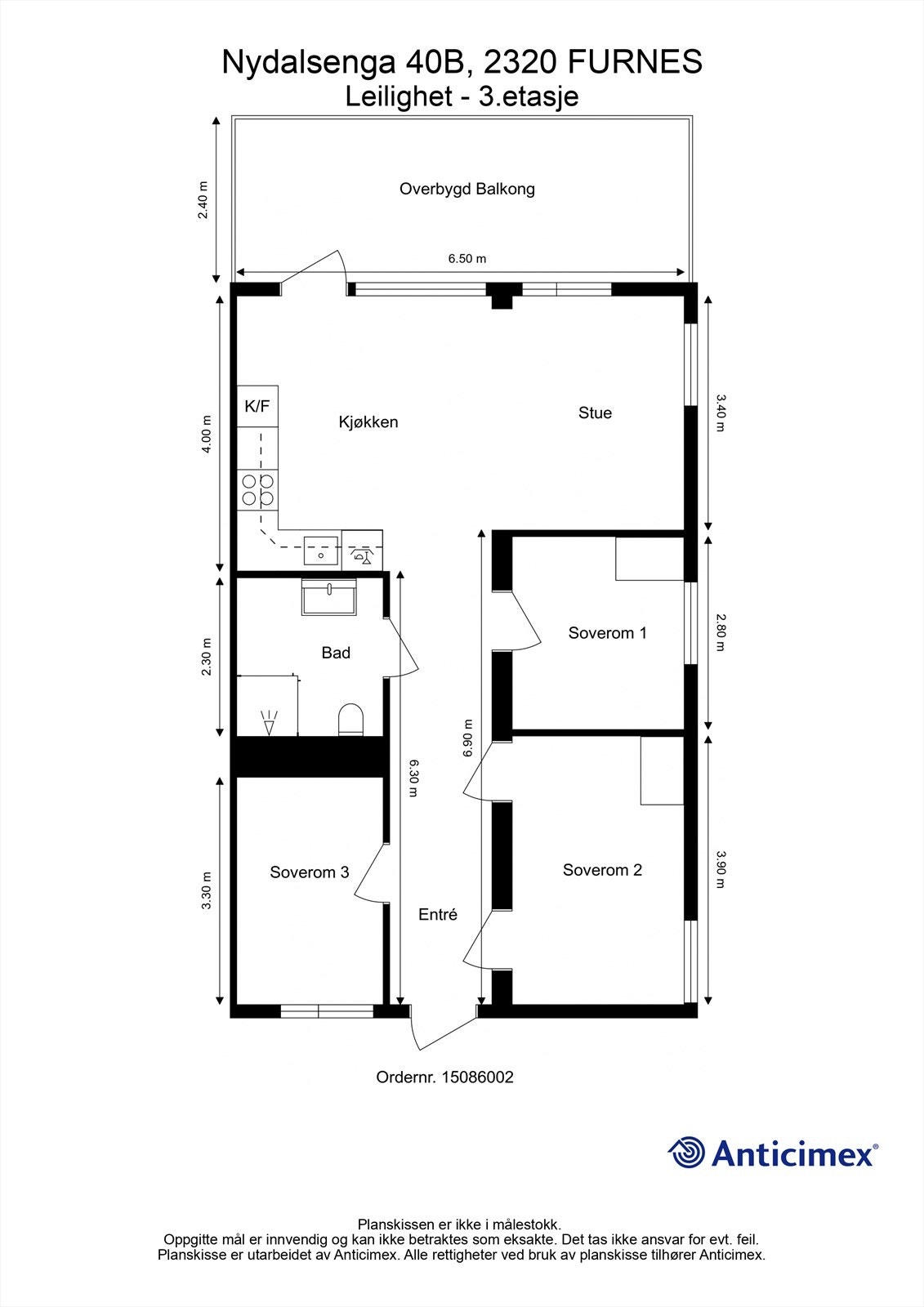 Plantegning - Leilighet. Galleribilde