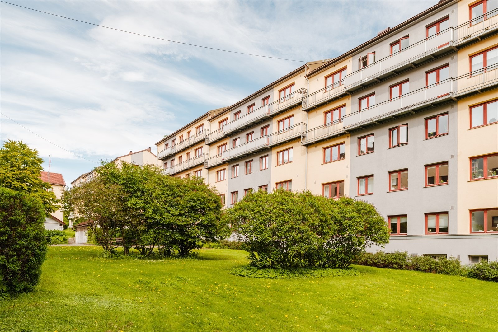 Det er også flere felles låste sykkelboder for beboerene. Galleribilde