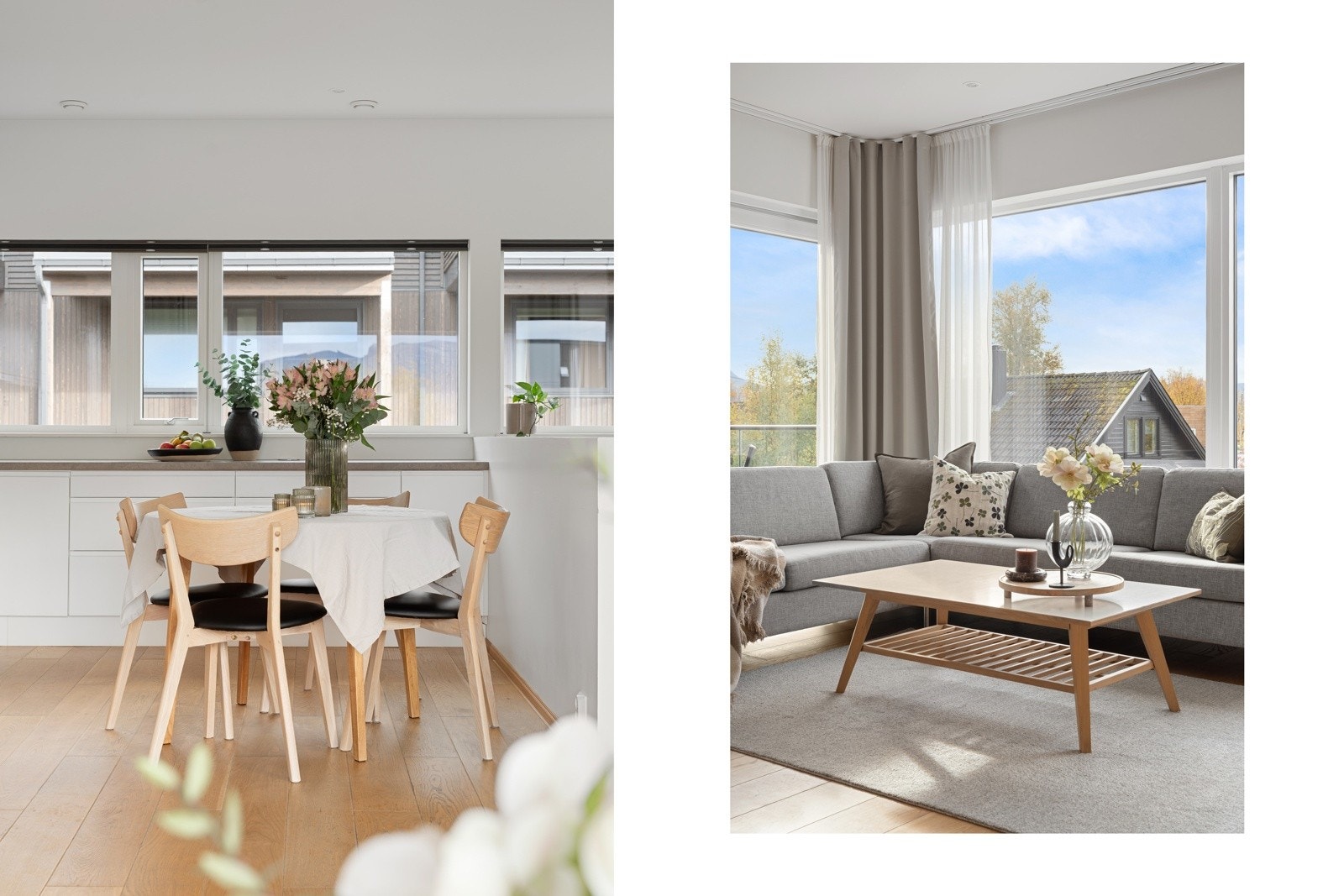 Et lekkert rekkehus fra 2017 med familievennlig beliggenhet nesten innerst i en blindvei på Vangberg/Norheim.
