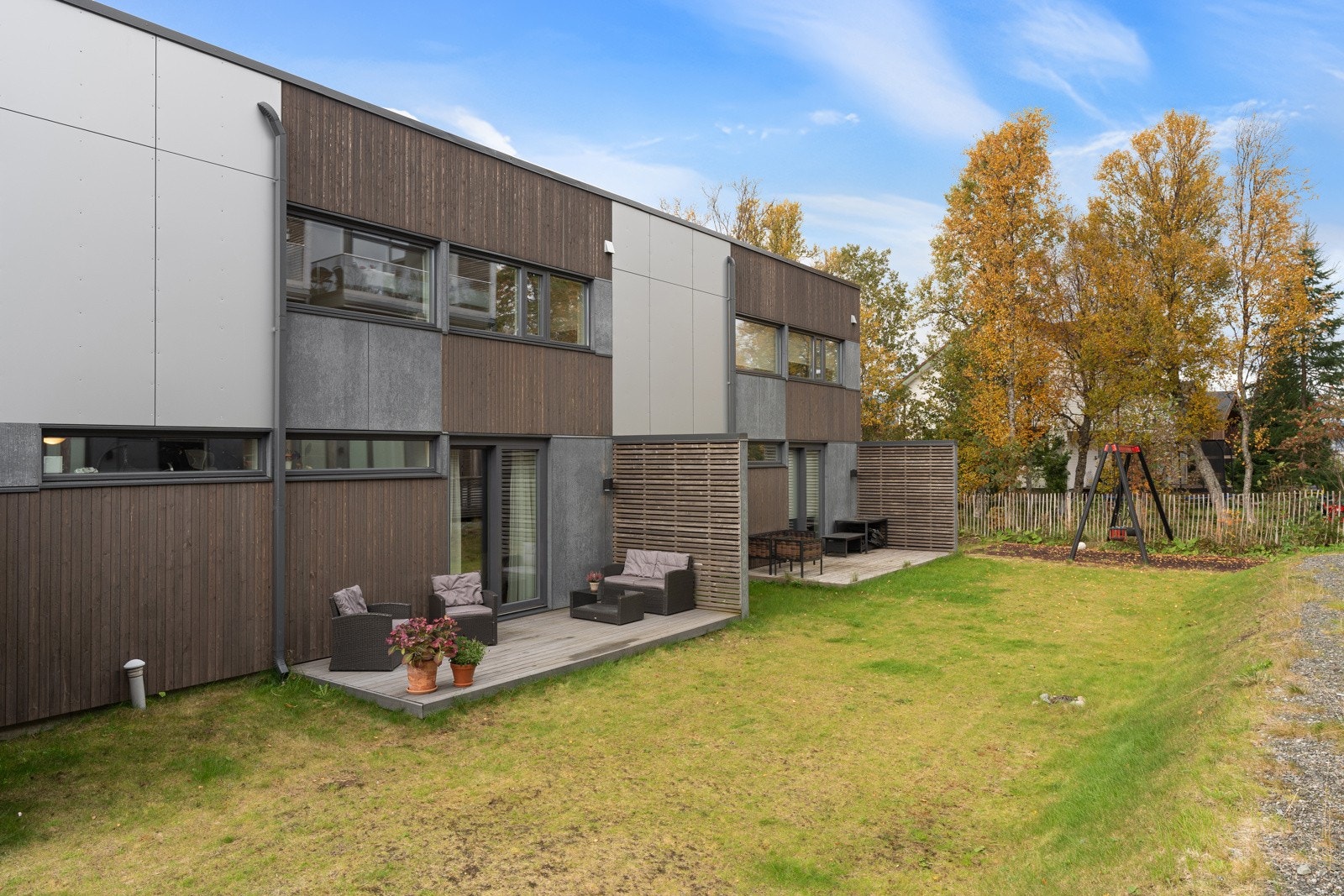 I bakkant har man en herlig markterrasse.