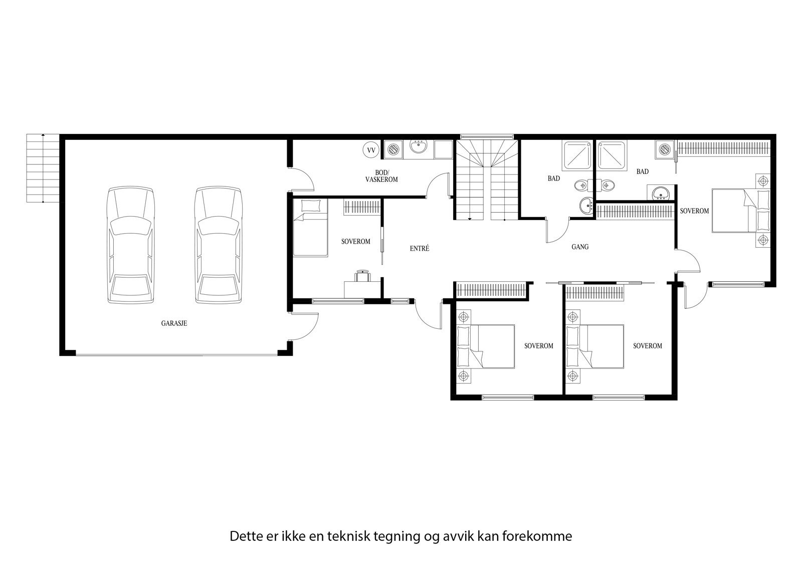Plantegning 1. etasje. Galleribilde