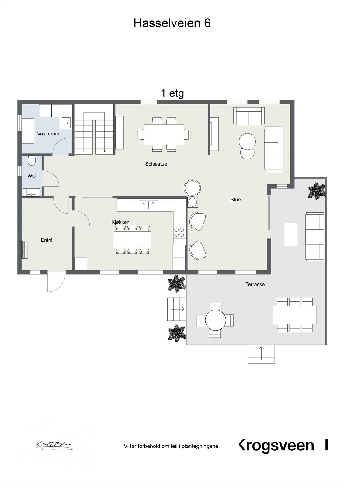 Plantegning 1. etasje Galleribilde