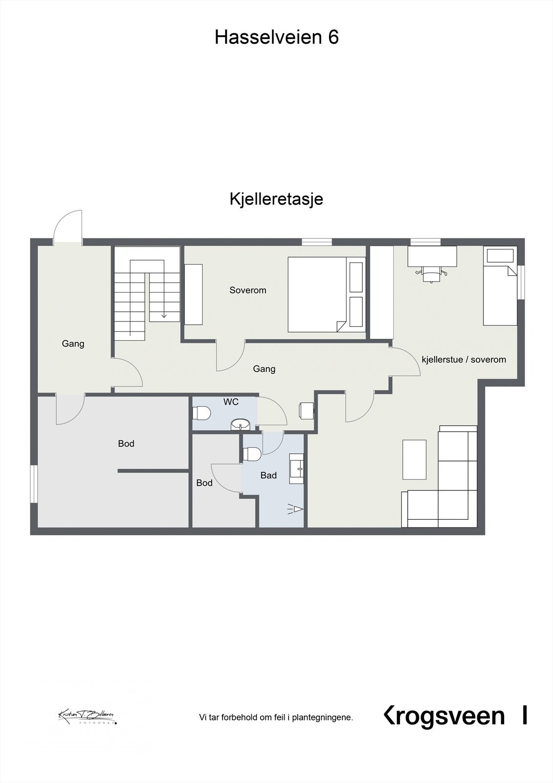 Plantegning kjelleretasje Galleribilde