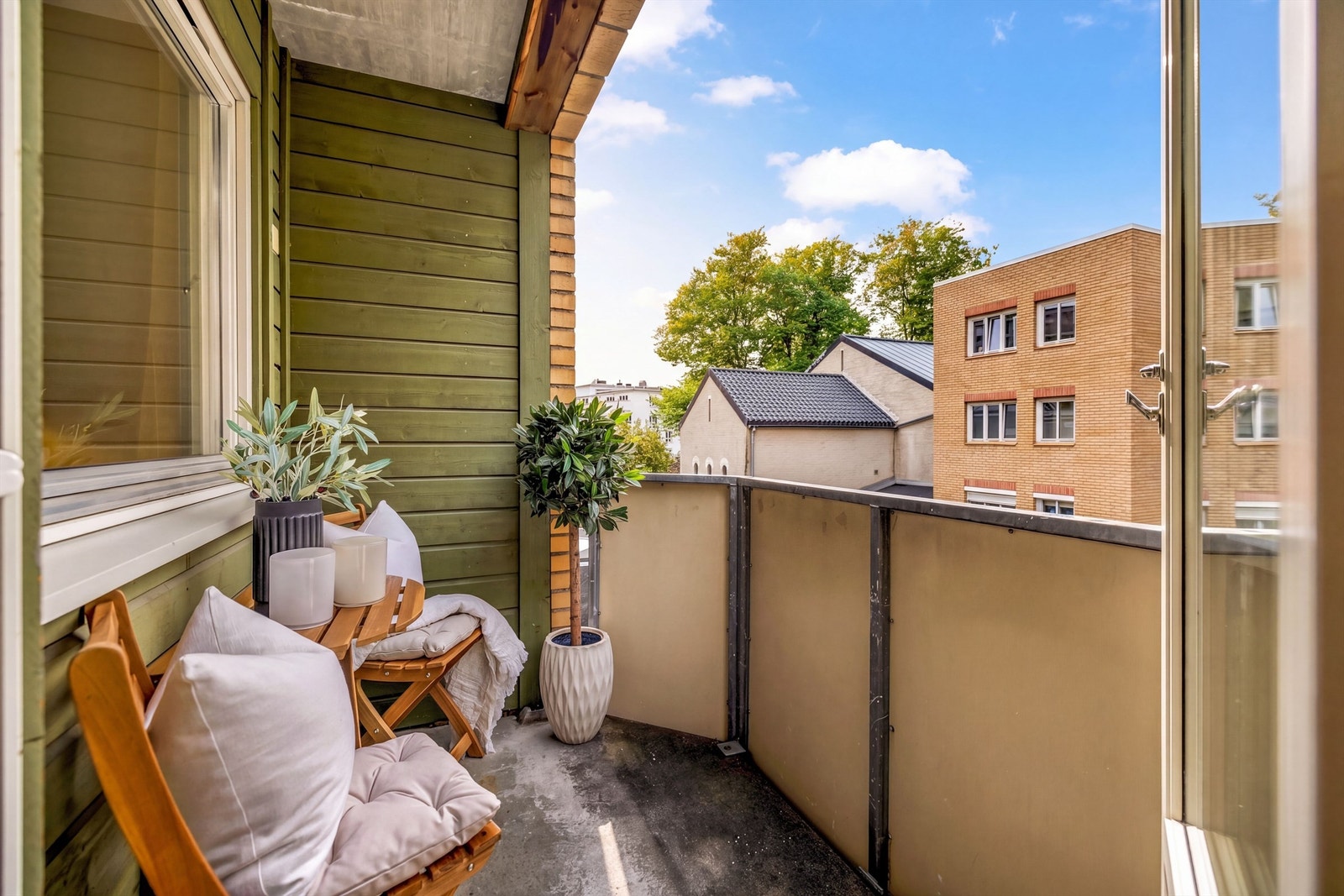 Her bor du luftig til i 3. etasje. med tilgang til egen balkong og felles takterrasse. Foto Bjørnar Solberg. Galleribilde