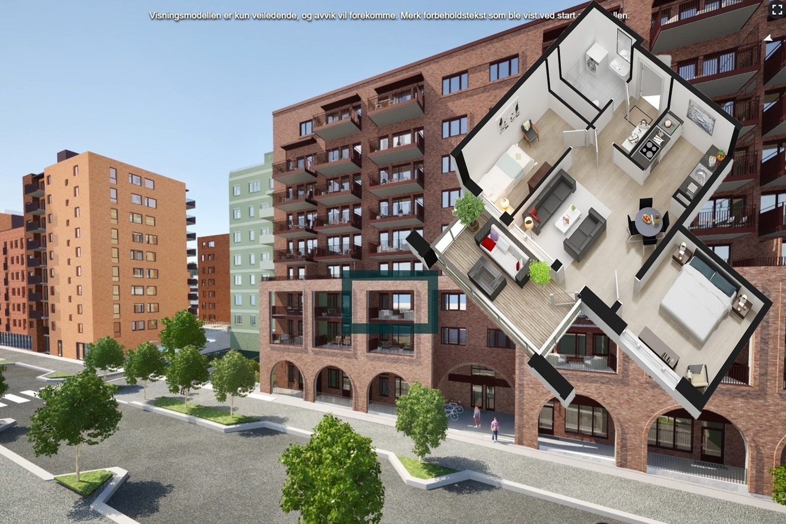 Fin fasade. Omtrentlig avmerking. Galleribilde