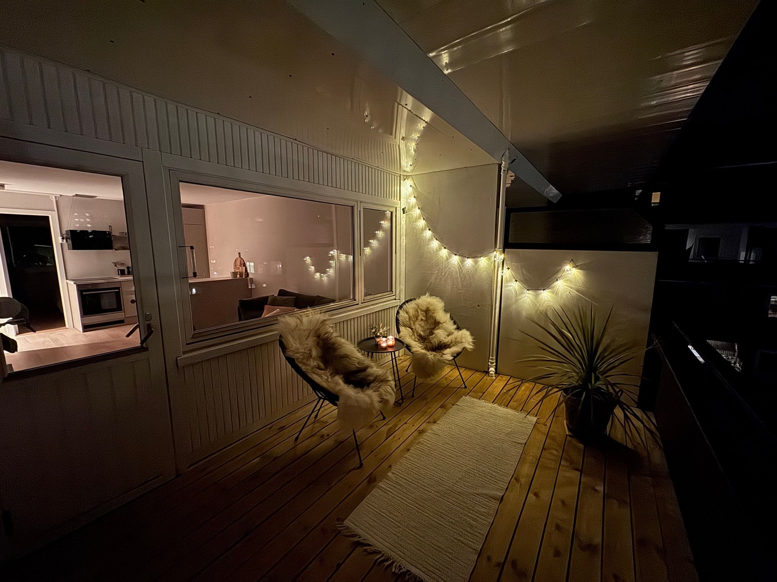 Her er det hyggelig å sitte også på kveldene. Galleribilde