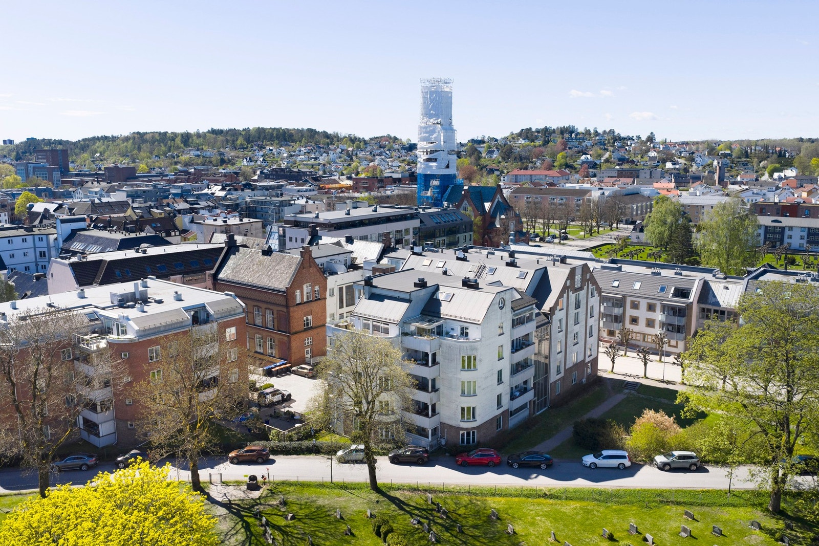 Stille beliggende mot park Galleribilde
