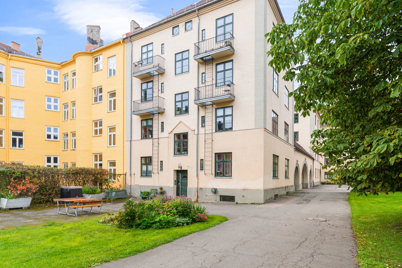 Italiagården er kjent for sitt vakre gårdsrom og gode bomiljø. Galleribilde