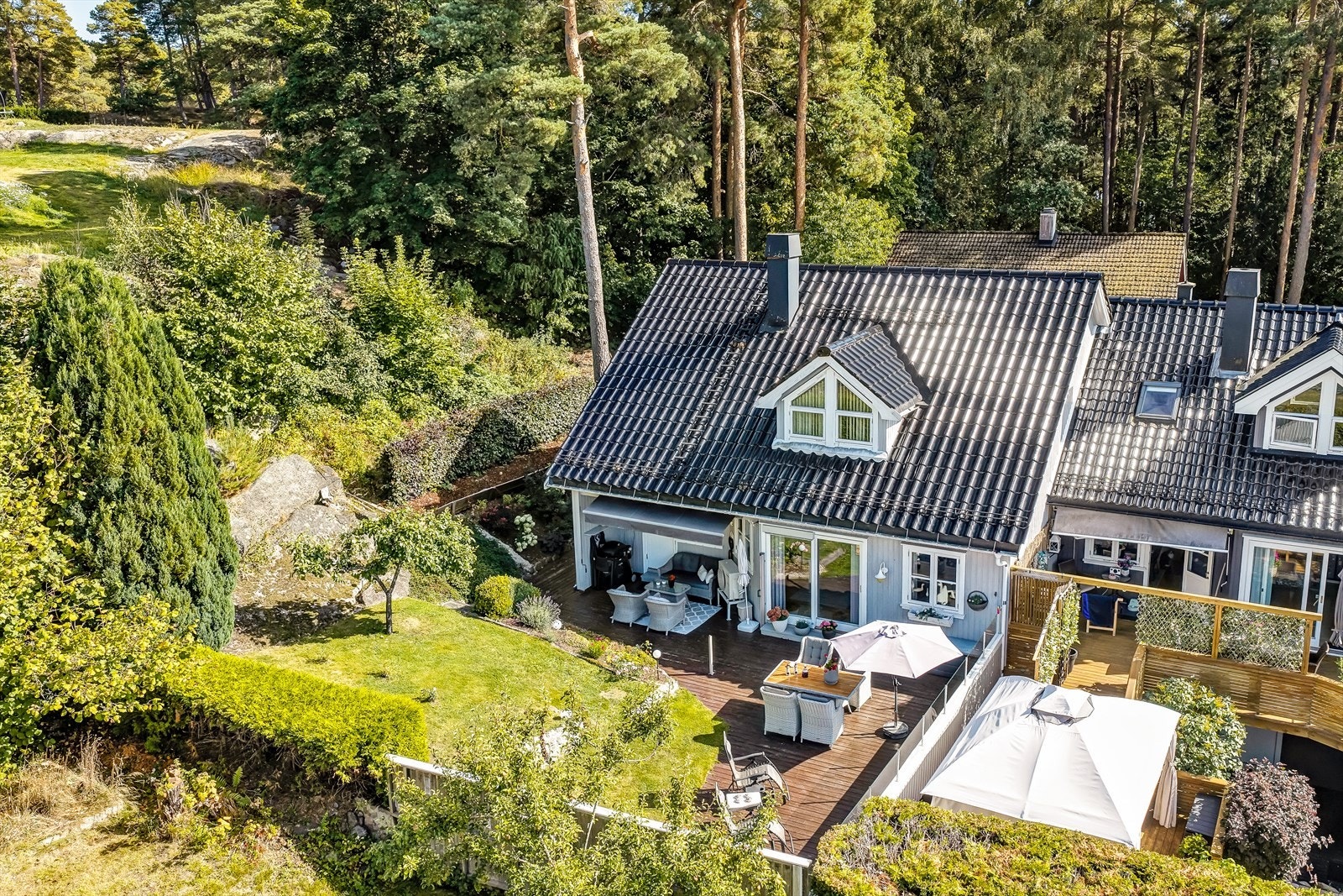 Her har man rolige omgivelser og med naturen som en av sine nærmeste naboer. Galleribilde