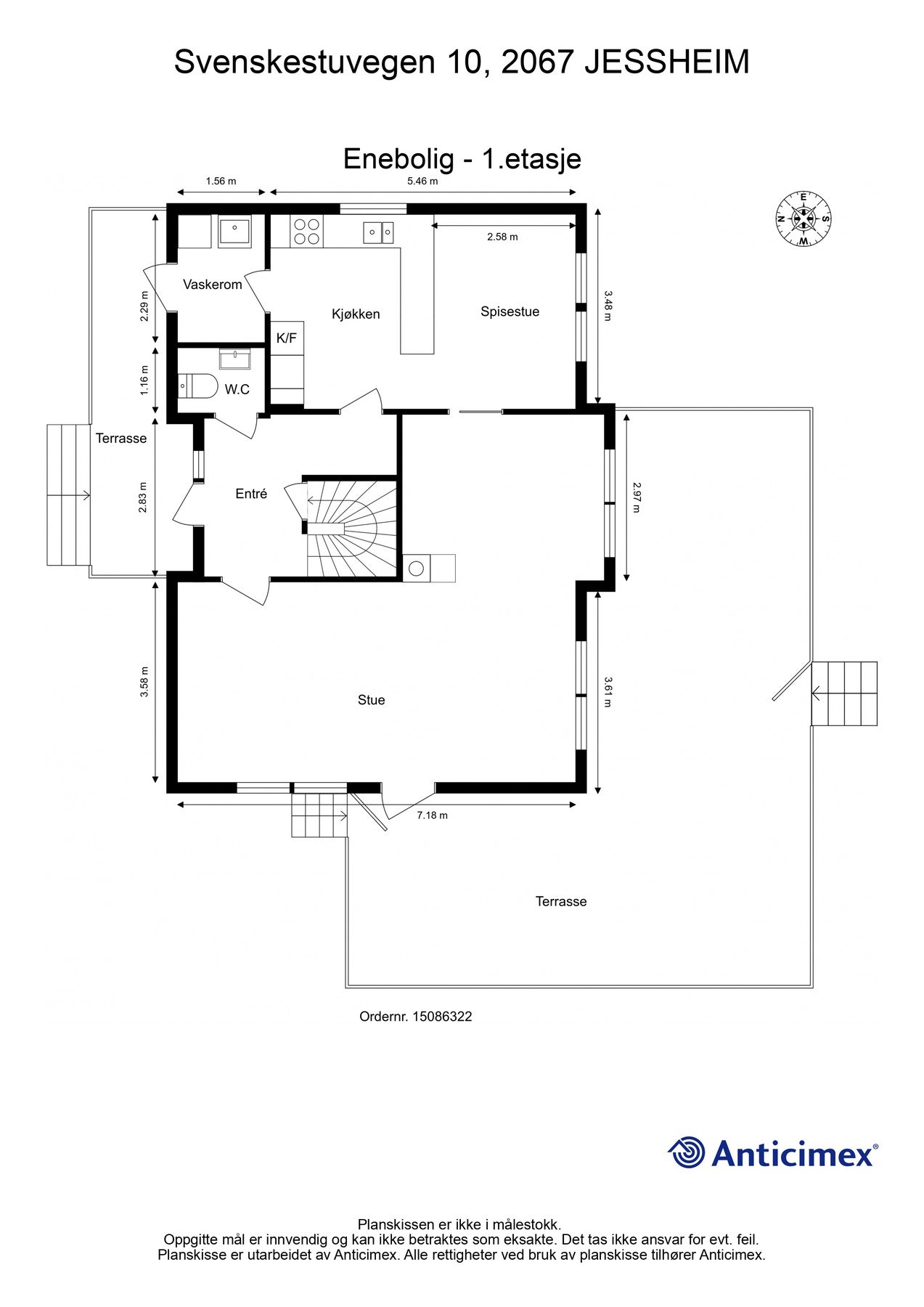 Plantegning 1.etg Galleribilde