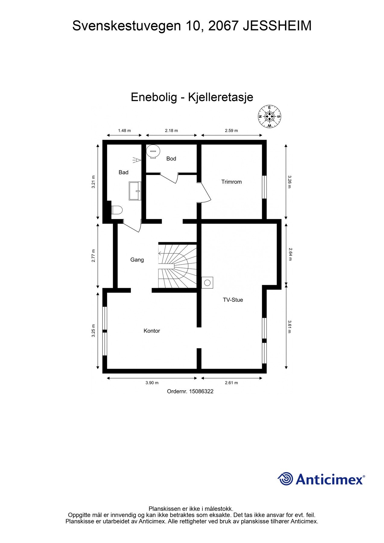 Plantegning. kjeller Galleribilde