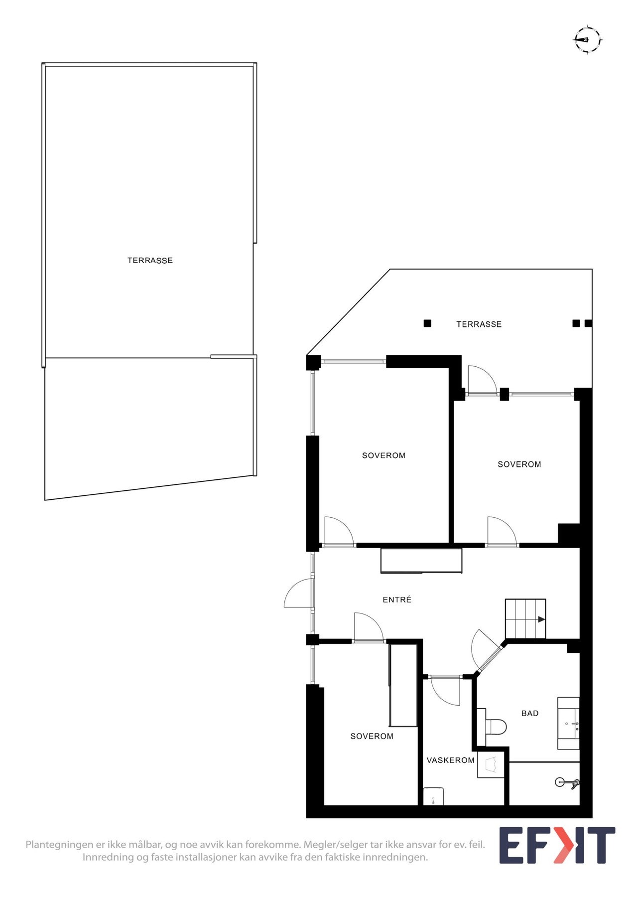 2D Plantegning - 1.etasje. Galleribilde