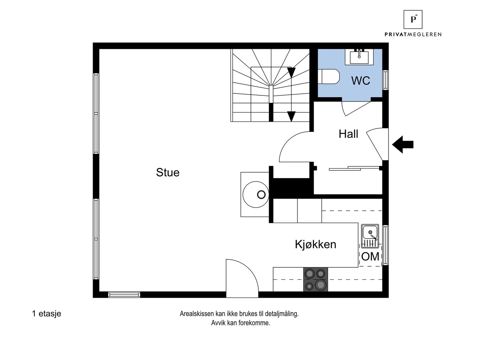 Plantegning 1. etasje Galleribilde